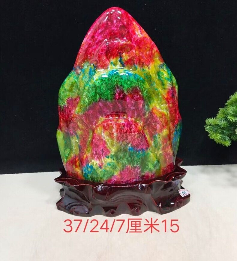 Top Natural Seven Colors Jade Quartz raw stone ornaments - Viewing 7.5kg  A14