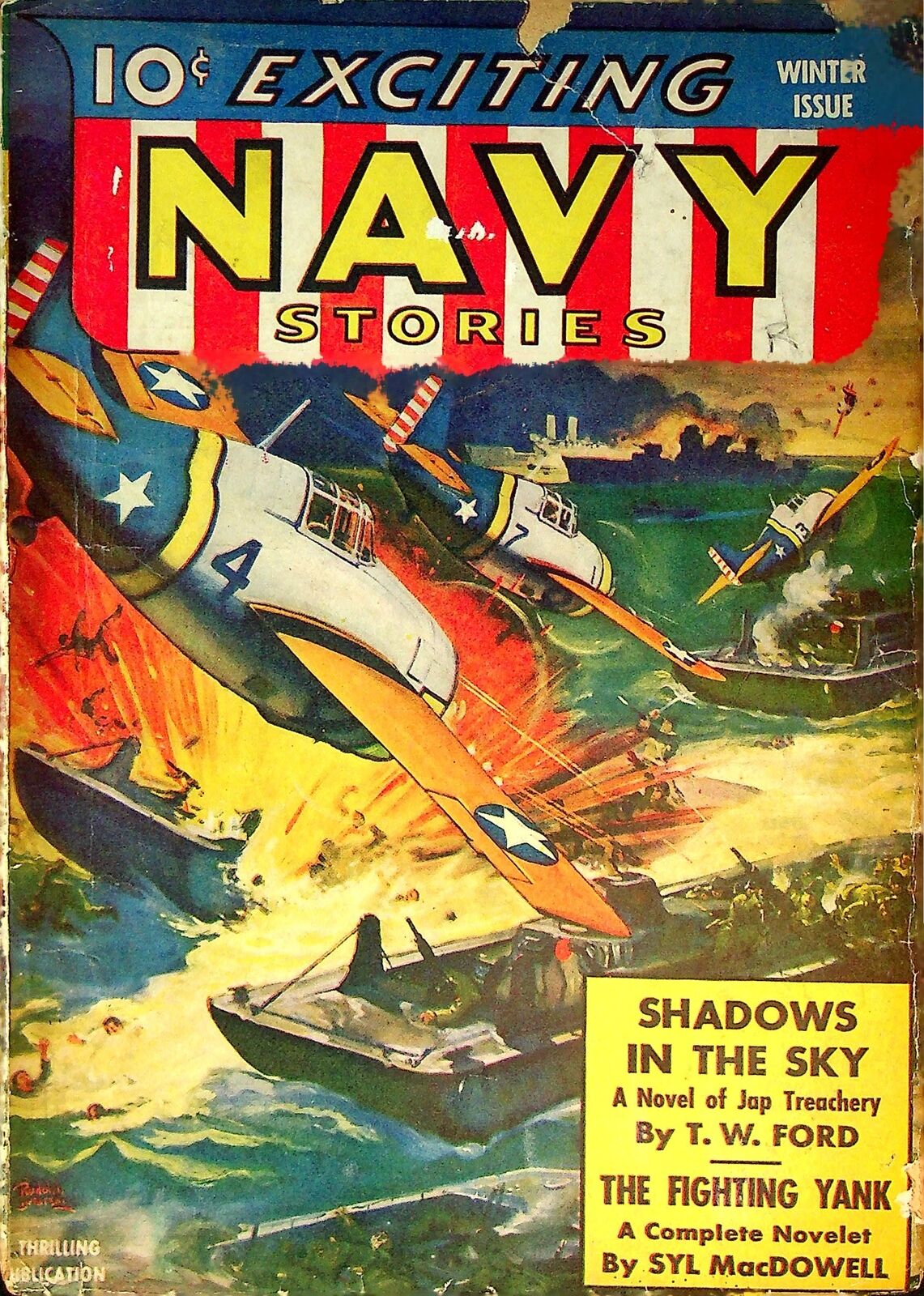 Exciting Navy Stories Pulp Dec 1942 Vol. 1 #2 GD/VG 3.0