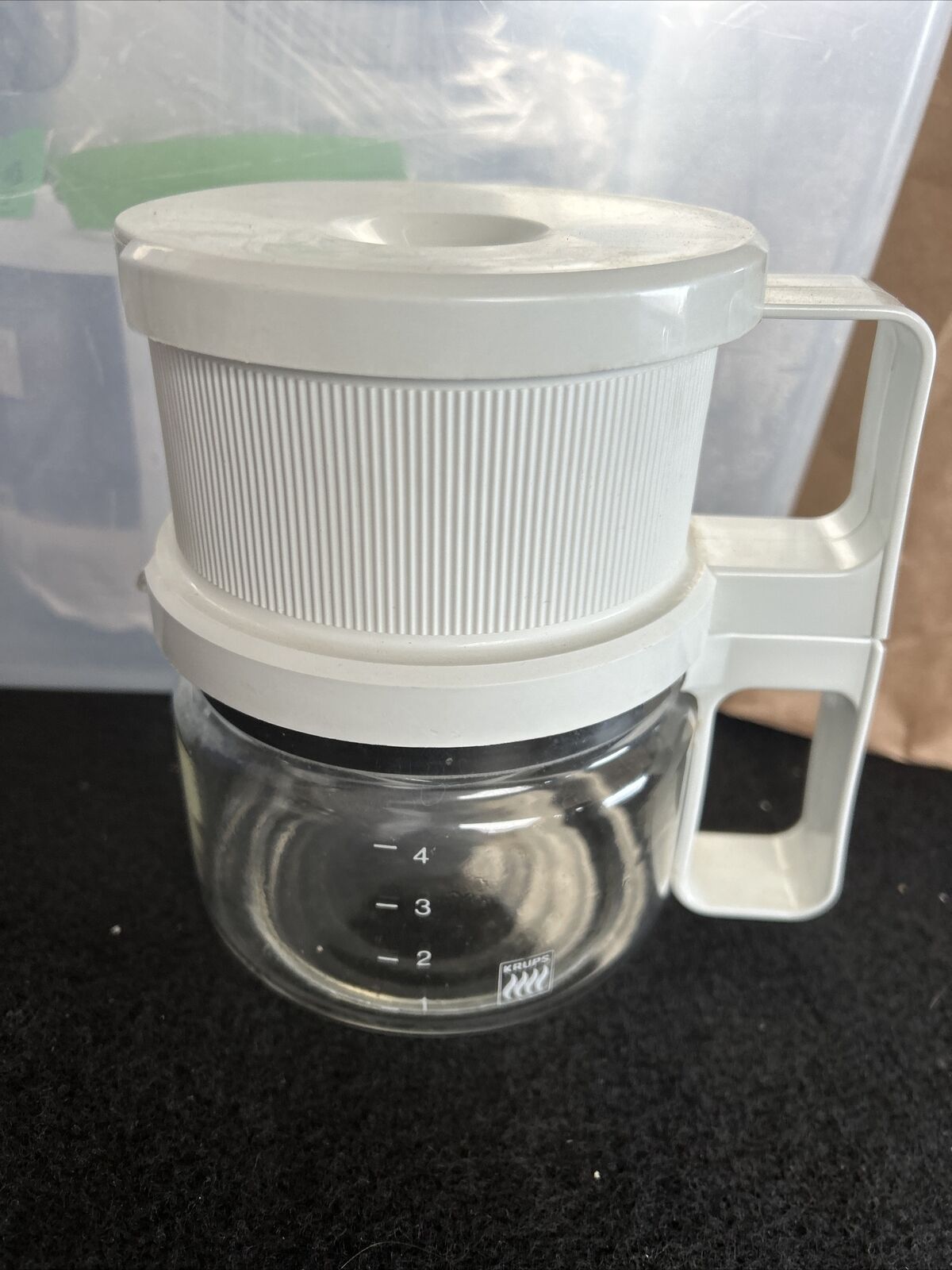 Krups Brewmaster Jr Coffee Maker Type 170 4-cup Carafe W/ Filter Brew Basket Lid