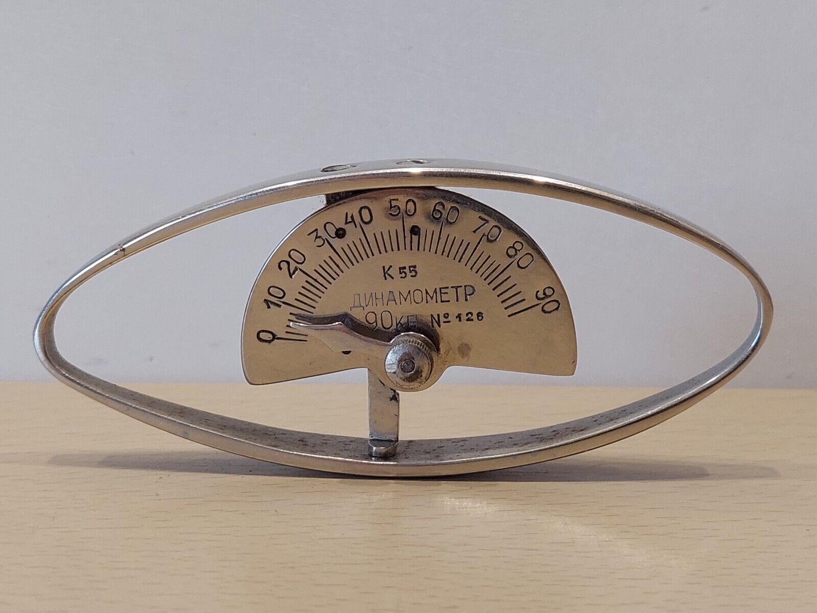 Soviet Vintage sports arm dynamometer 90 kg. USSR  Excellent condition Works.##S