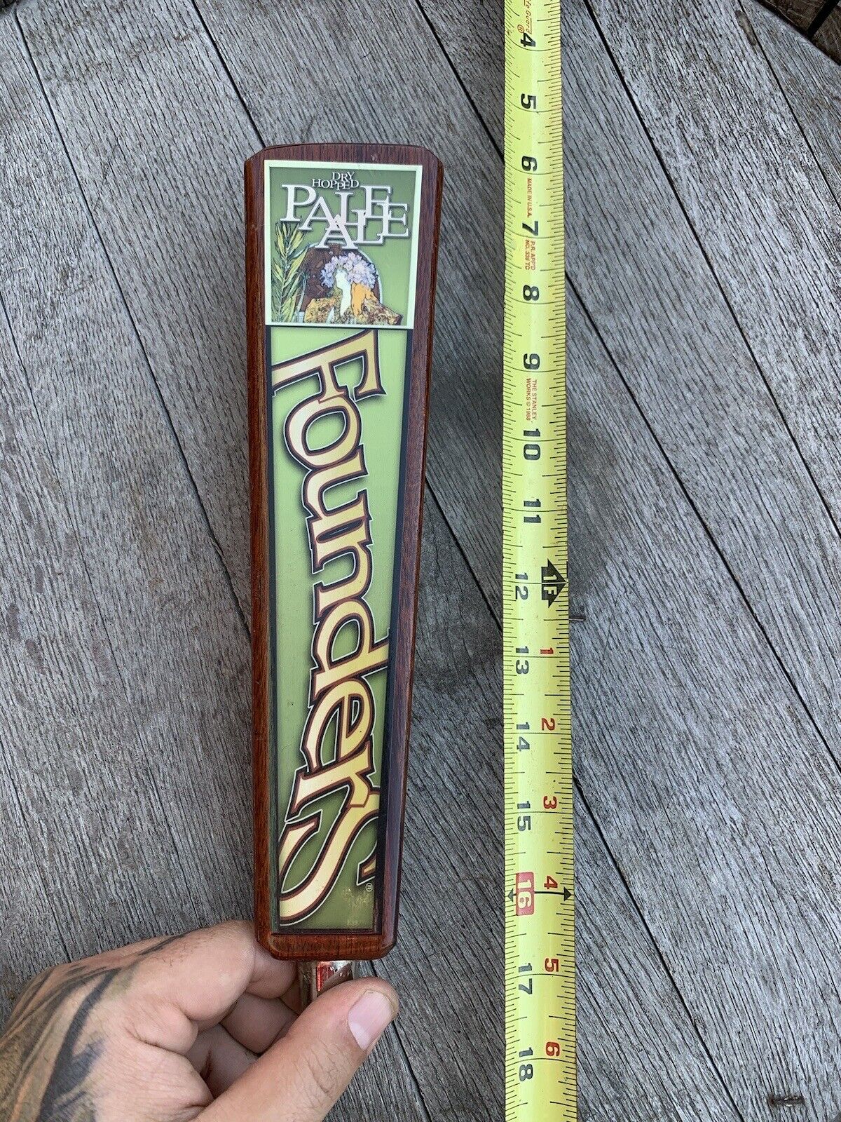 Rare Founders Brewing Dry Hopped Pale Ale Beer Tap Handle