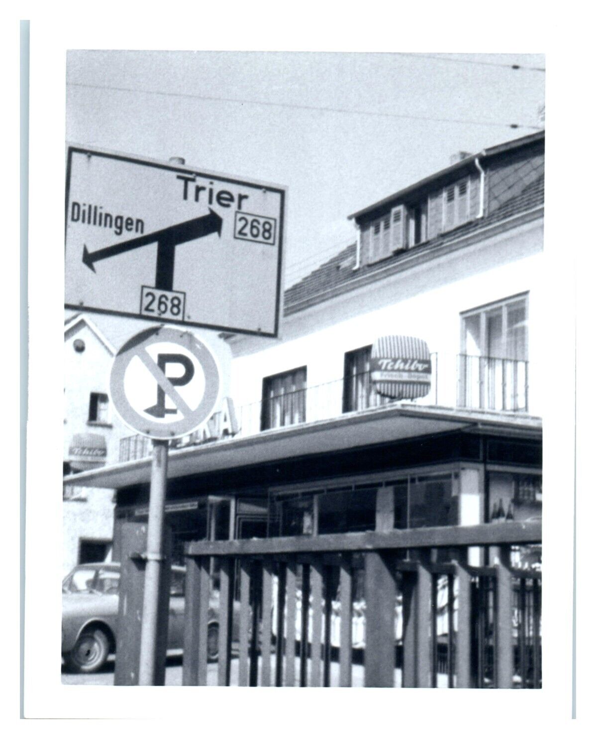 1970s Tchibo German Coffee House Road Signs Dillingen Trier Germany VTG Photo A3