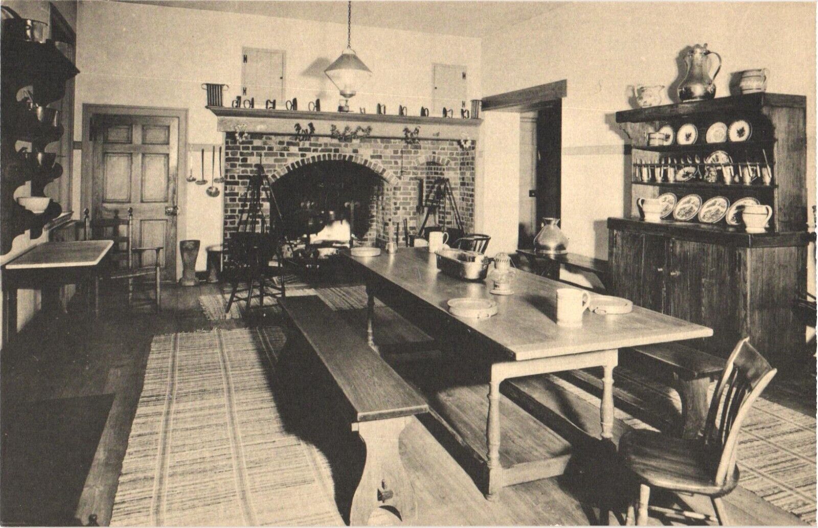 View Inside The Kitchen of Carter's Grove, Williamsburg, Virginia Postcard