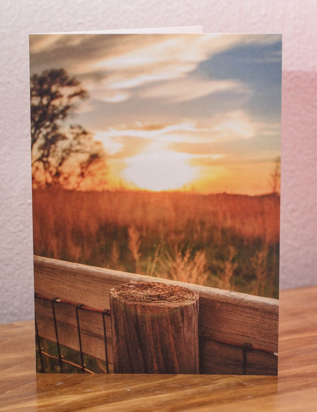 South Dakota SunsetLandscape-5x7 Folded Blank Greeting Cards-5Pack W/envelopes