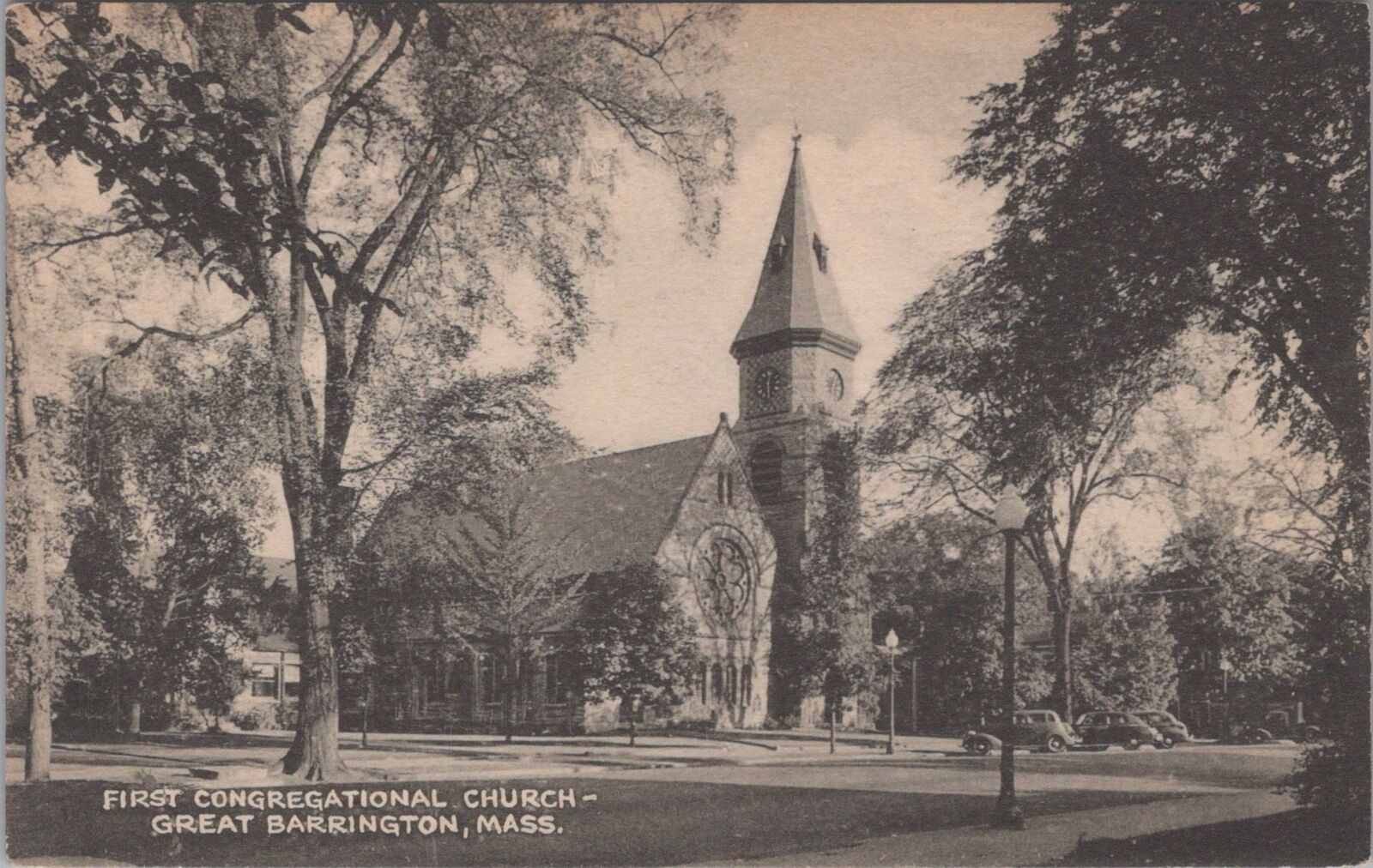 First Congregational Church Great Barrington Massachusetts Postcard