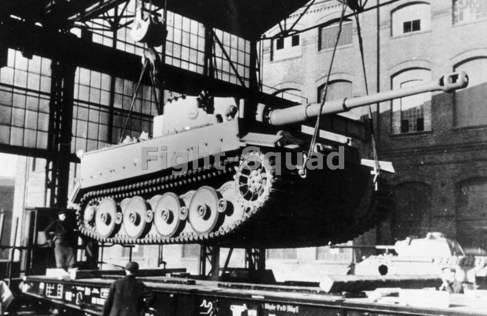 WW2 Picture Photo Germany 1942 Newly bulit Tiger I tank at Henschel factory 1443