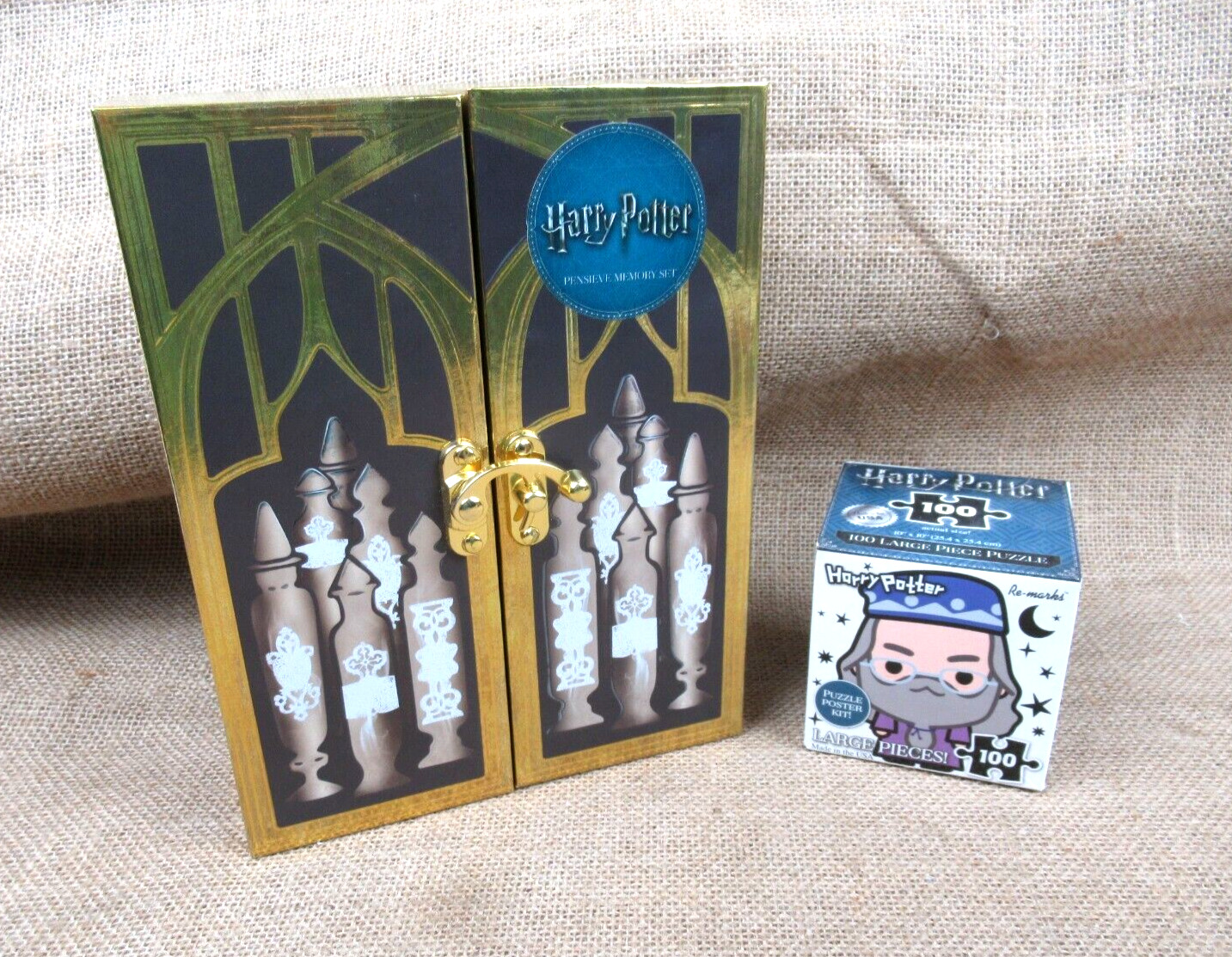 Harry Potter Pensieve Memory Set ~ NOS/Open Box w/FREE 100-Pc Puzzle Poster Kit