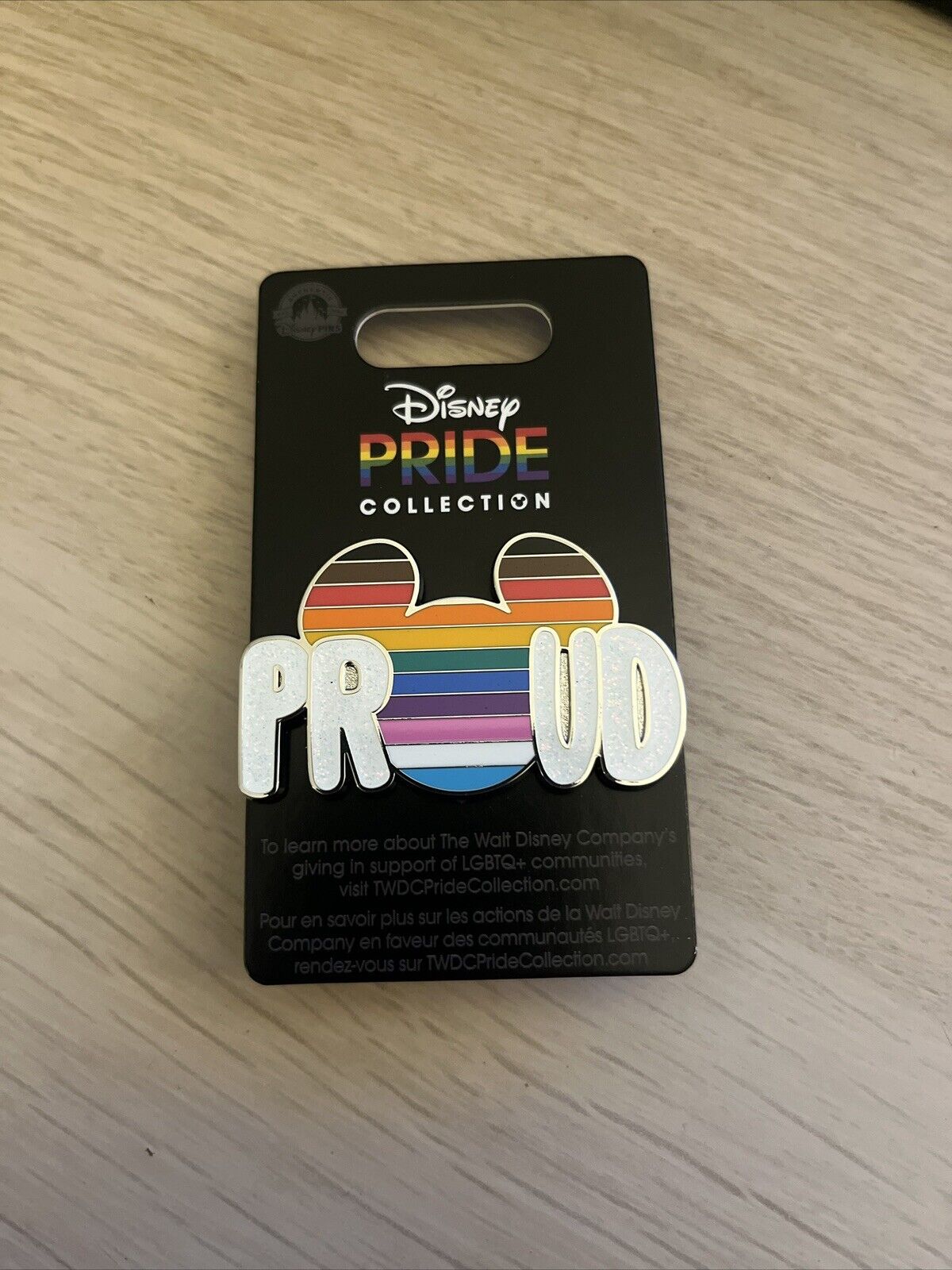 2023 Disney Parks Rainbow Pride Proud Collection Mickey Head Proud Flag Pin