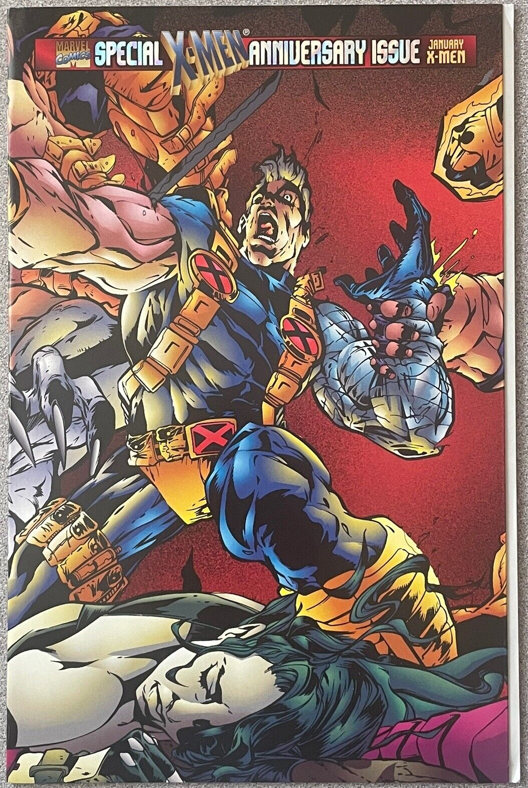 🔥 X-Force #50 (Vol. 1) X-Men Anniversary Issue Gatefold Foil Cover Marvel \'95