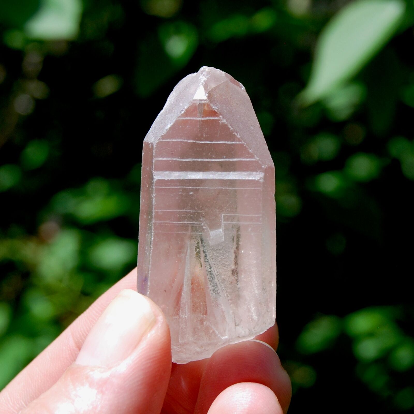 2in 29g Empathic Warrior Dow Channeler Pink Lithium Lemurian Quartz Crystal, Bra