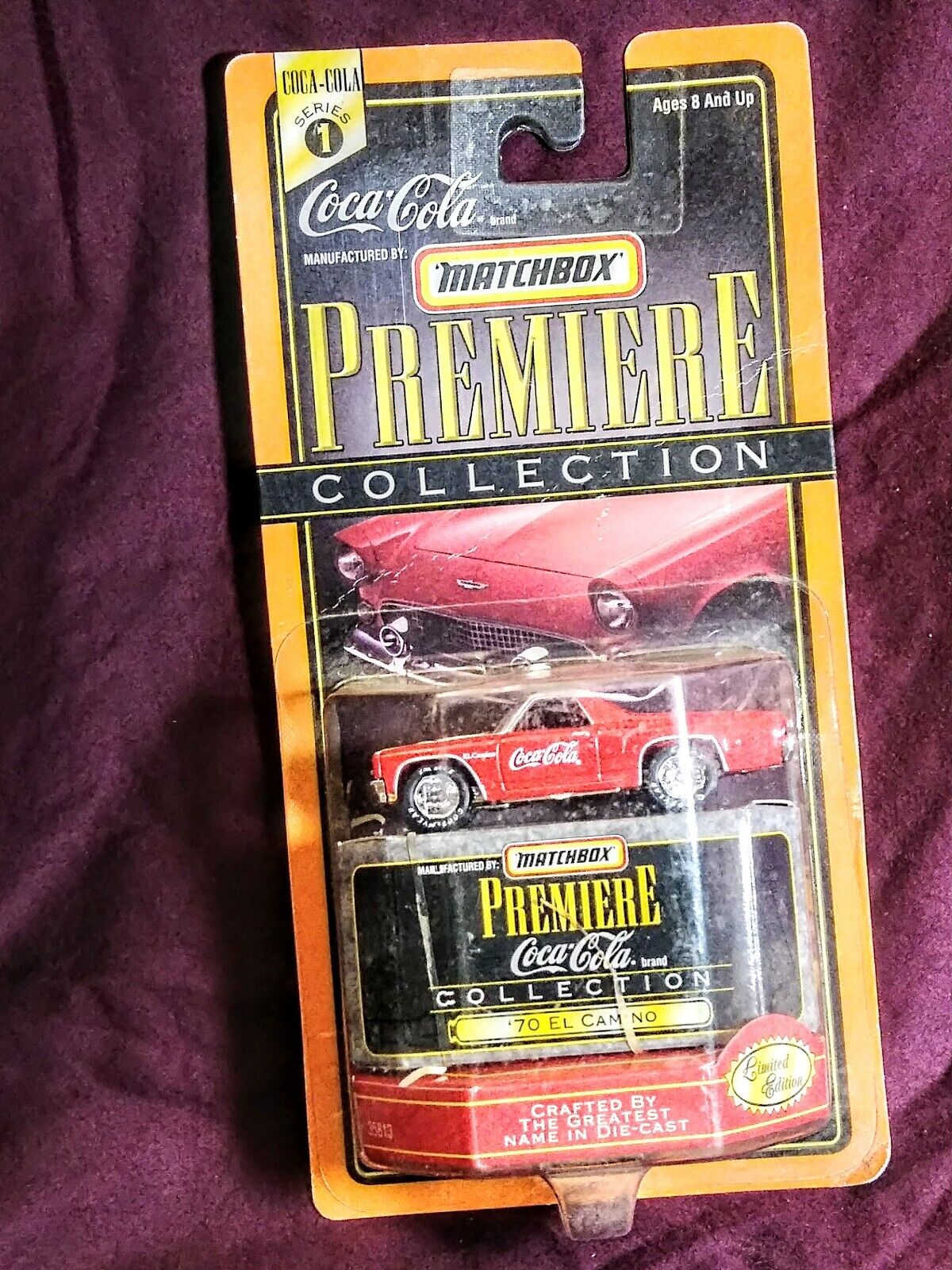 Matchbox 1970 Chevy El Camino Coca-Cola Premiere Collection Series 1, NIB 1998