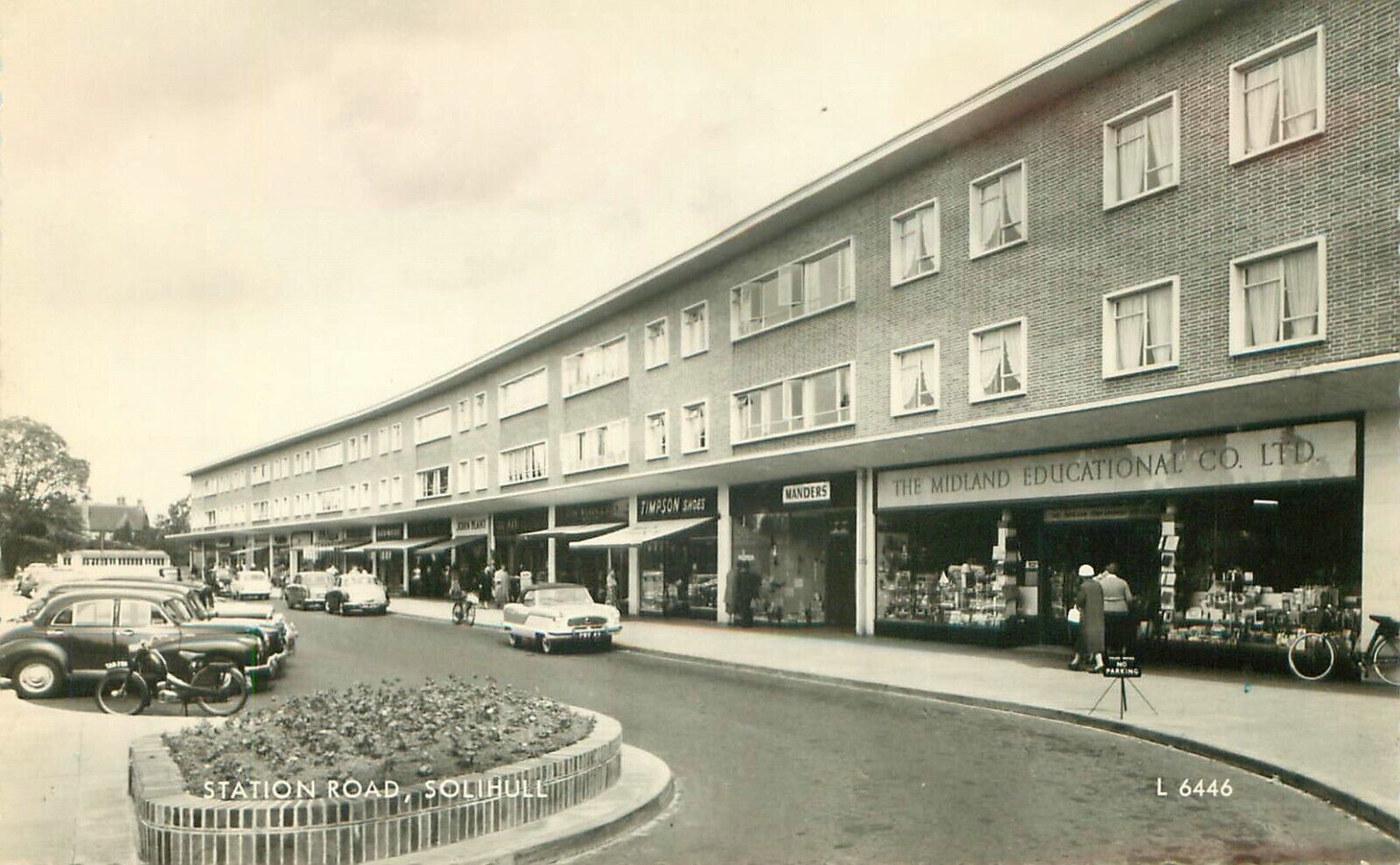 Station Road, Solihull UK England Vintage RPPC Postcard