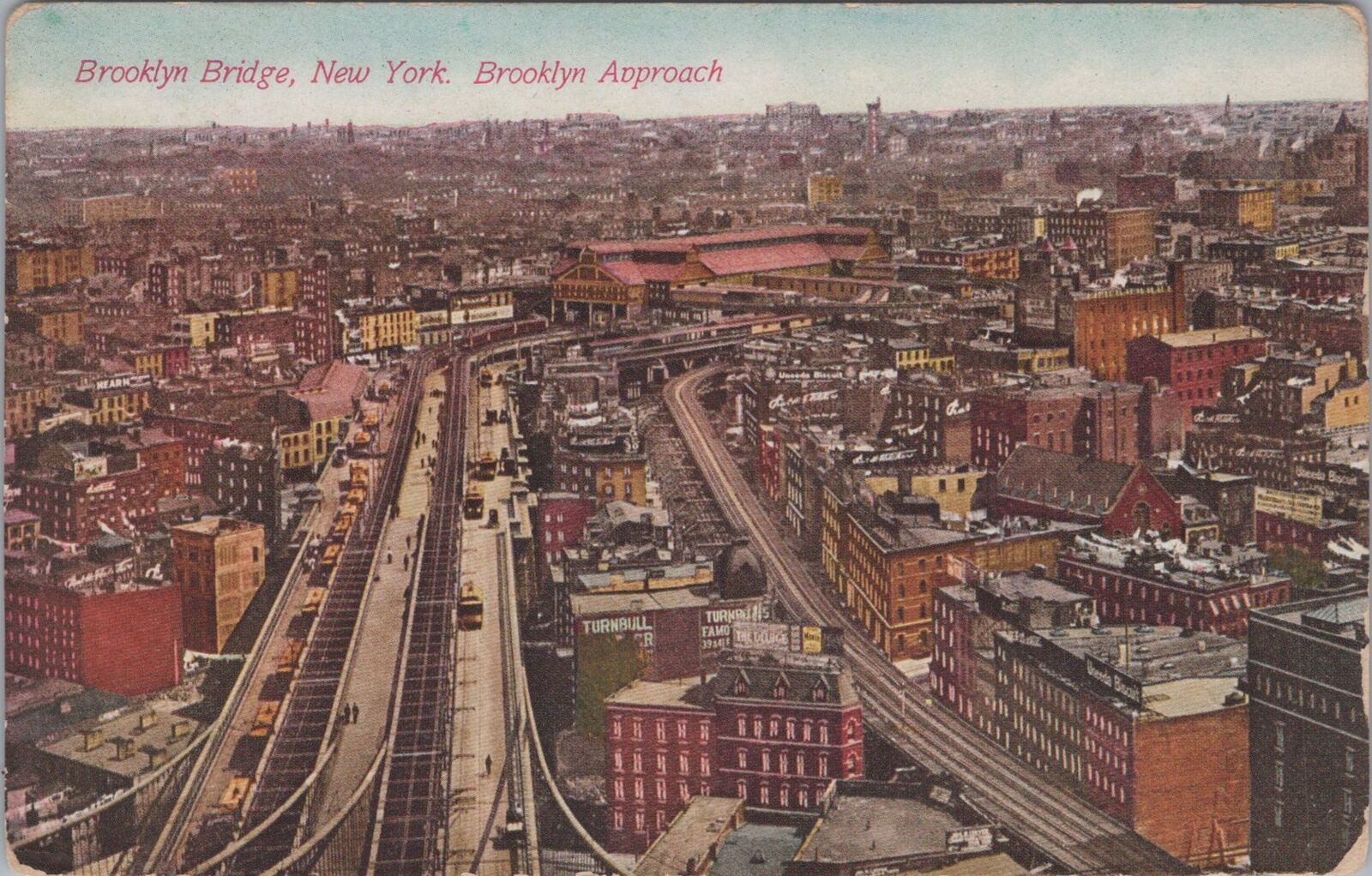 Brooklyn Bridge New York Brooklyn Approach Postcard