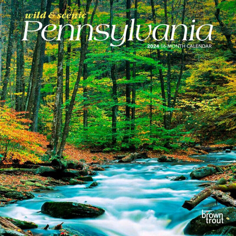 Browntrout Pennsylvania Wild & Scenic 2024 7 x 7 Mini Calendar w