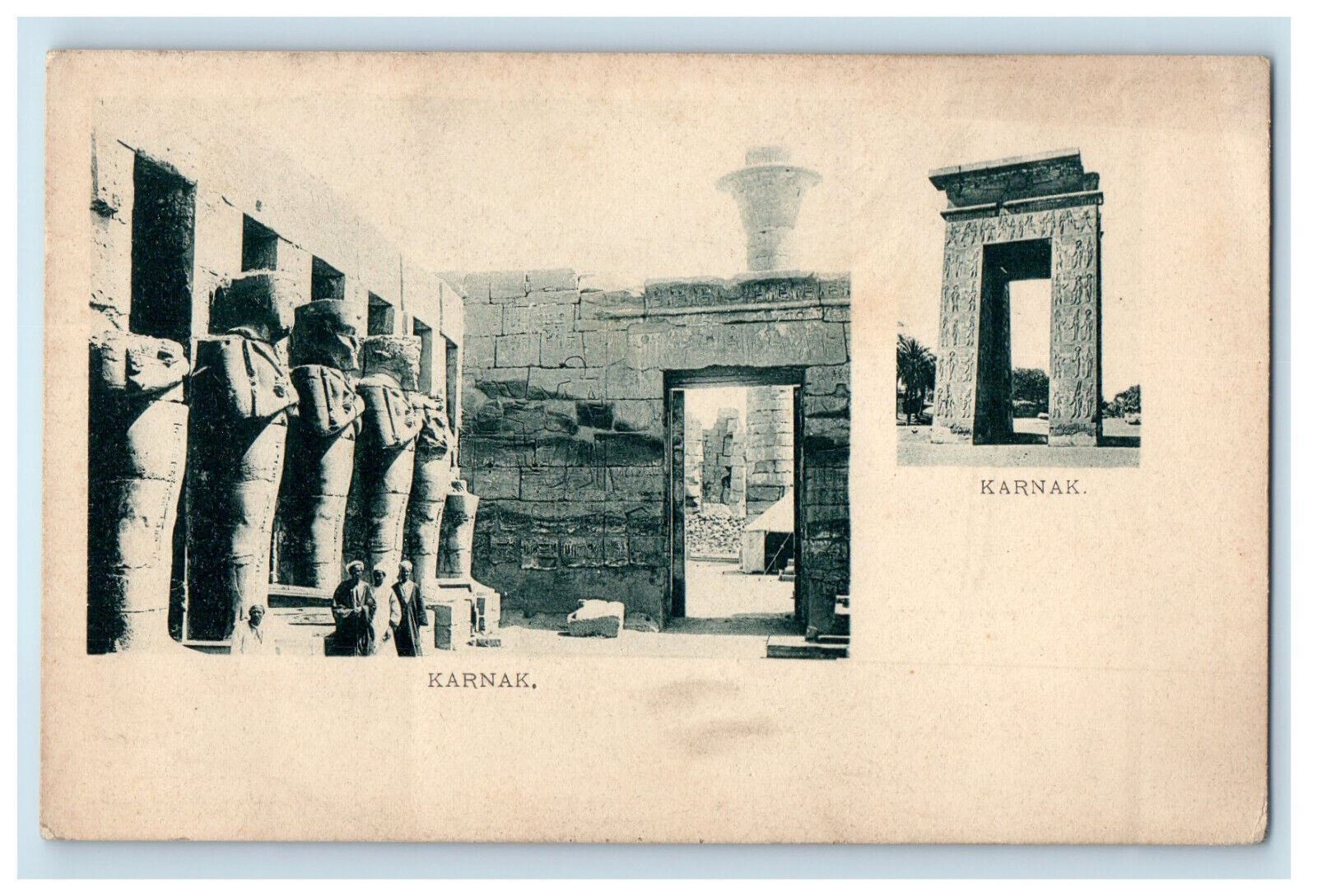 c1905 Mummy Monuments and Tomb in Karnak Egypt Foreign Antique Postcard