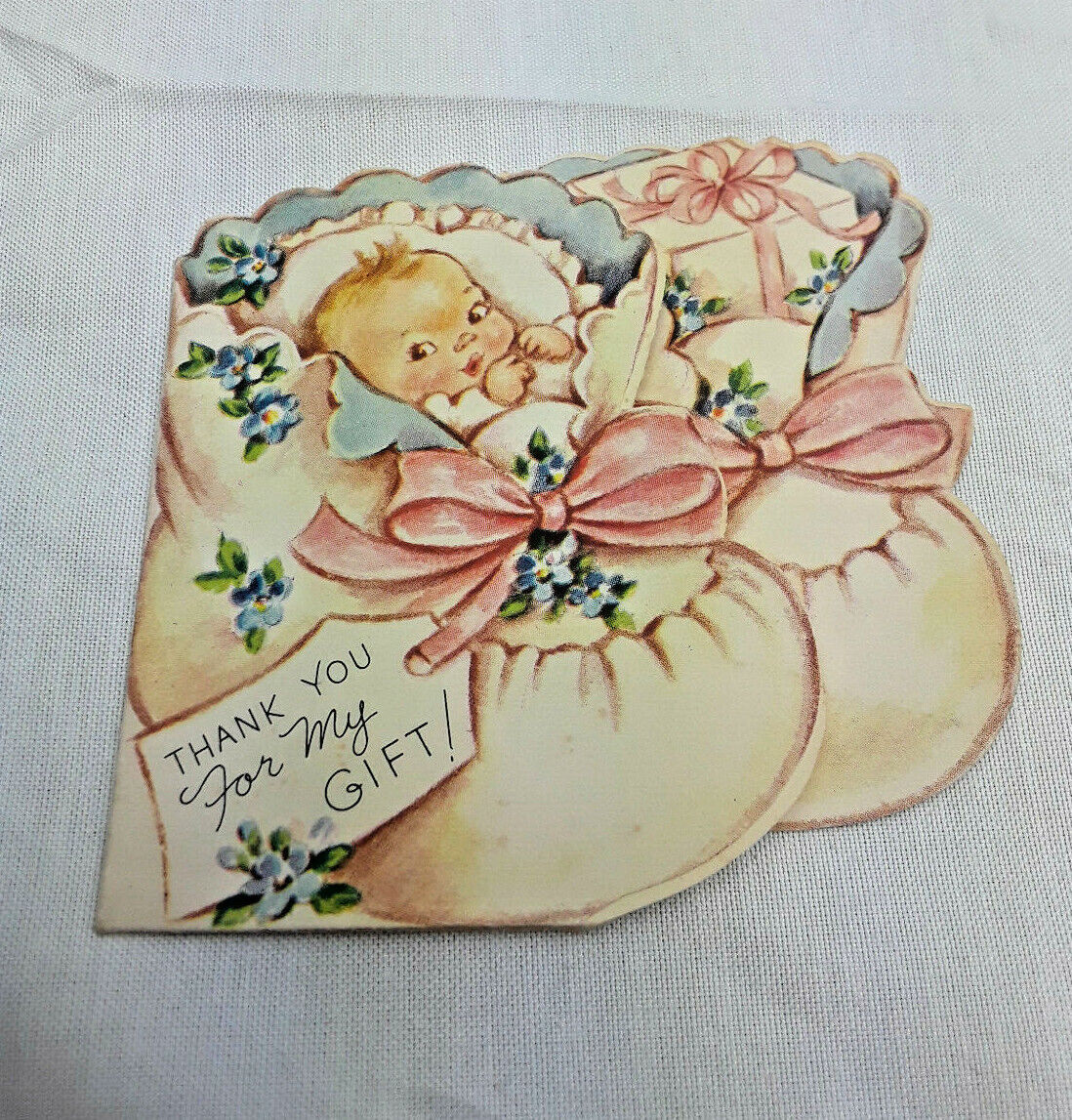 Vintage Rust Craft Boston USA Birthday Card Baby Gifts Thank You Card