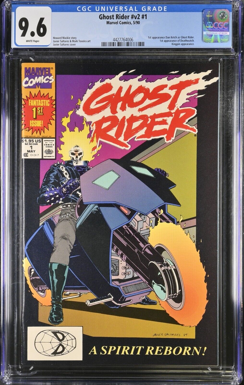 Ghost Rider v2 #1 CGC 9.6 WHITE SHIPPS FREE Key 1st Danny Ketch HOT Blood Hunt
