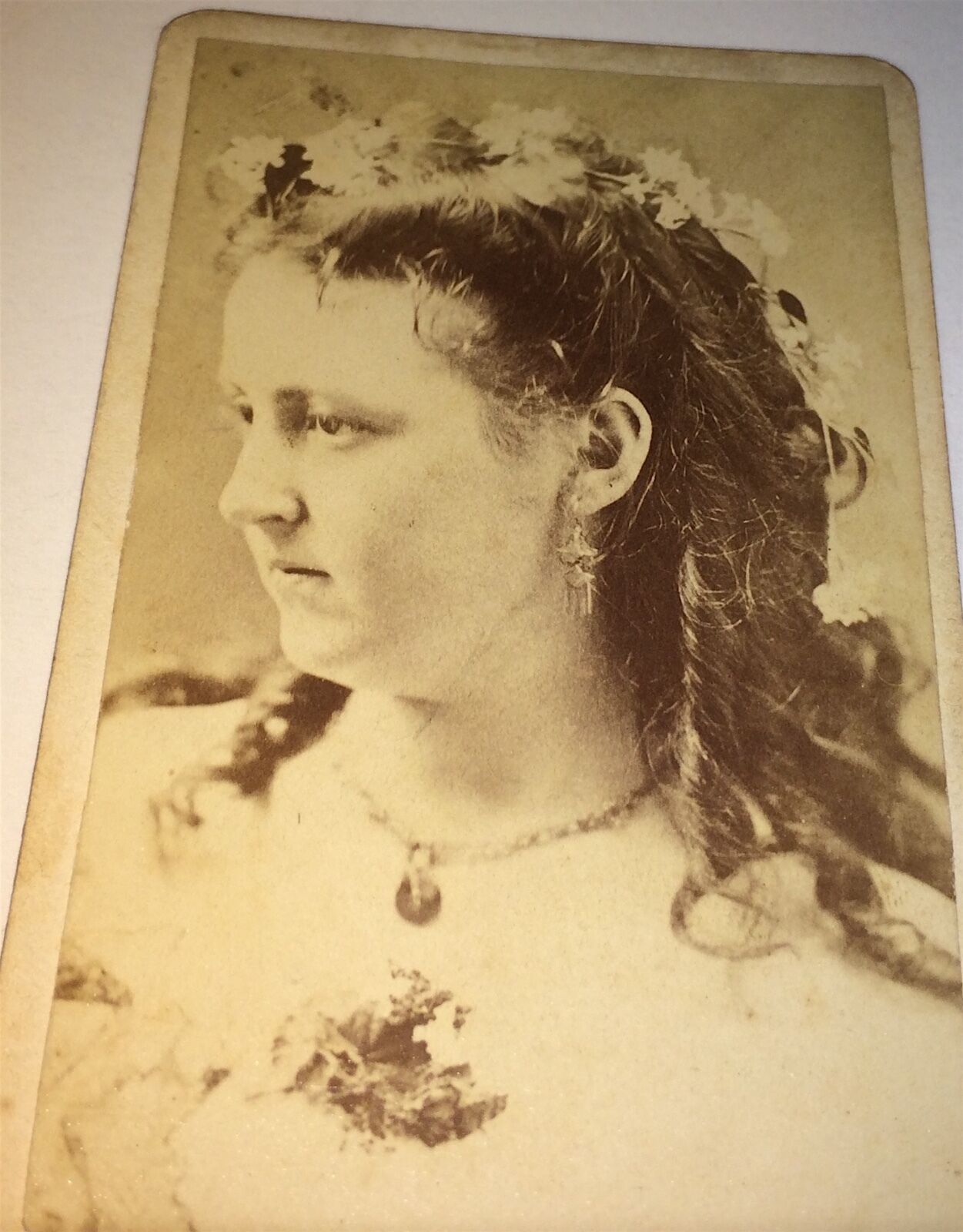 Rare Antique Victorian Signed Actress Vaudeville C.1873 Warren, Ohio CDV Photo