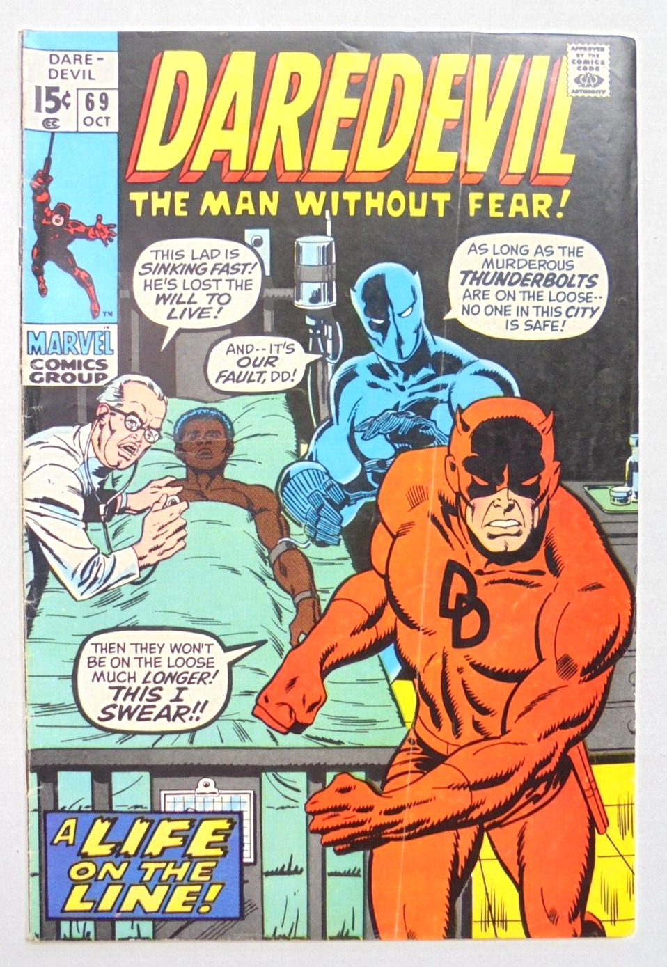 Daredevil #69 1st Appearance Thunderbolt Bronze Age Marvel Comics Colan Art