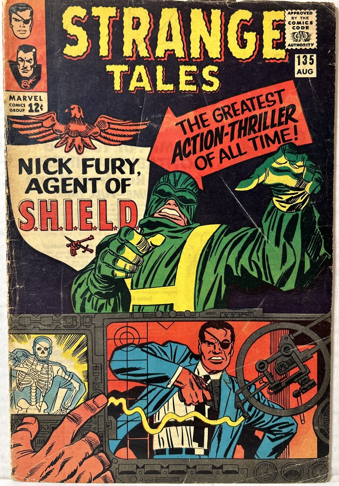 Strange Tales #135 Silver age 1st Nick Fury Agent of Shield Key GD-VG
