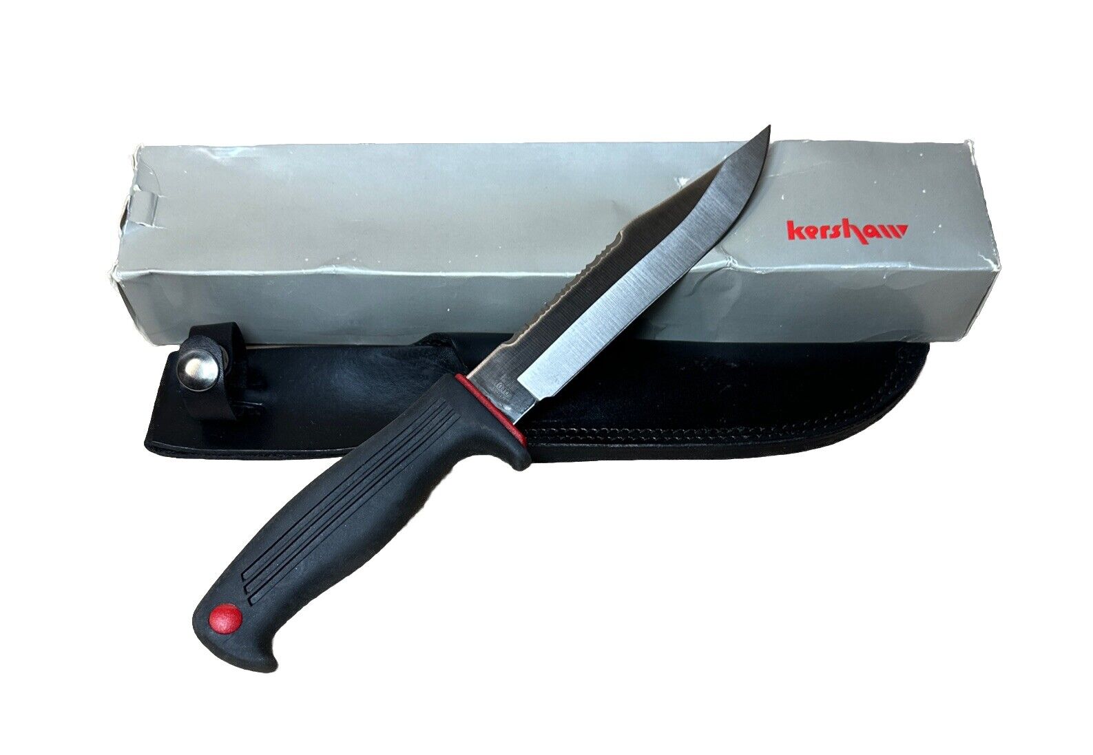 Rare Kershaw 1010 Discontinued Roughneck Fixed Blade w/original sheath