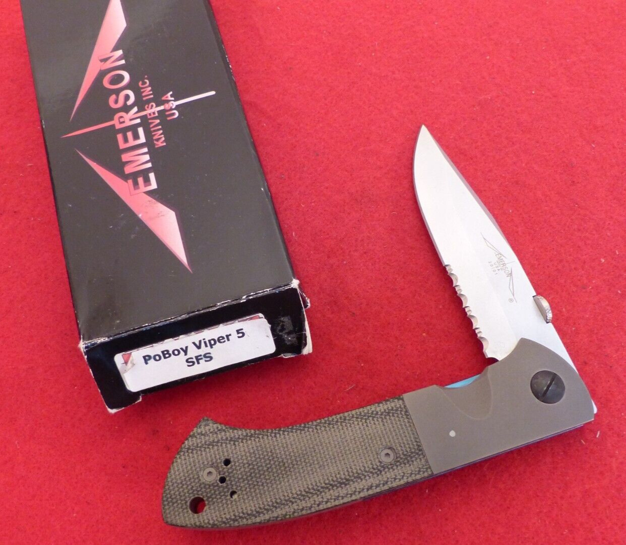 Emerson Reece Weiland Customized 2001 combo blade PoBoy Viper 5 SFS knife