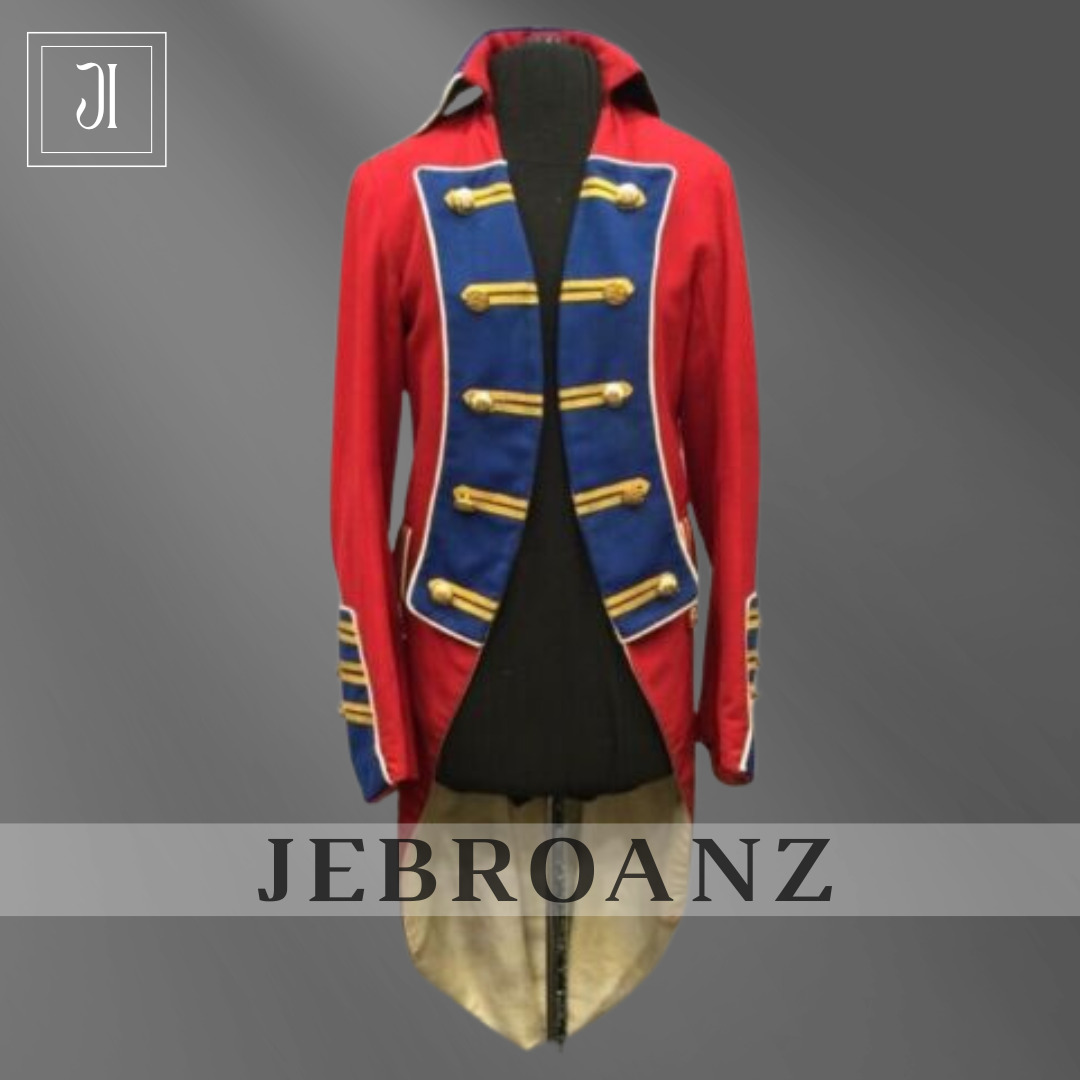 New 18th century British Officer Rocco Colonial Regimental Coat -Civil war  coat