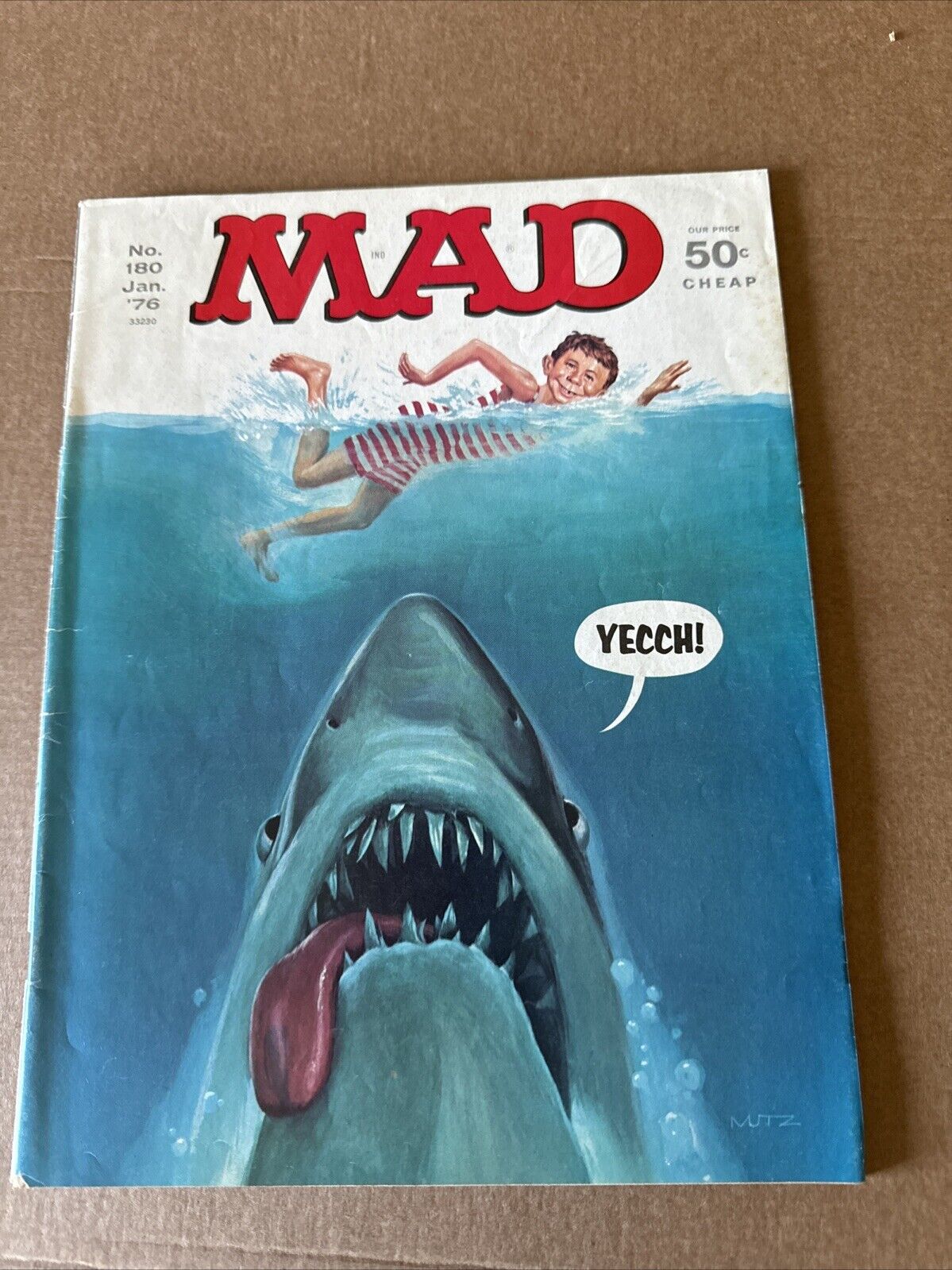 Mad Magazine #180 Jaws Movie Jan 1976 Very Good shipping included