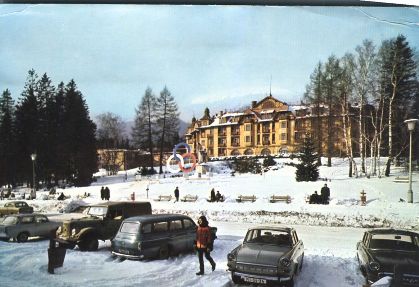 Grand Hotel in Stary Smokovec Vysoke Tatry Slovakia in Winter 1971 Postcards