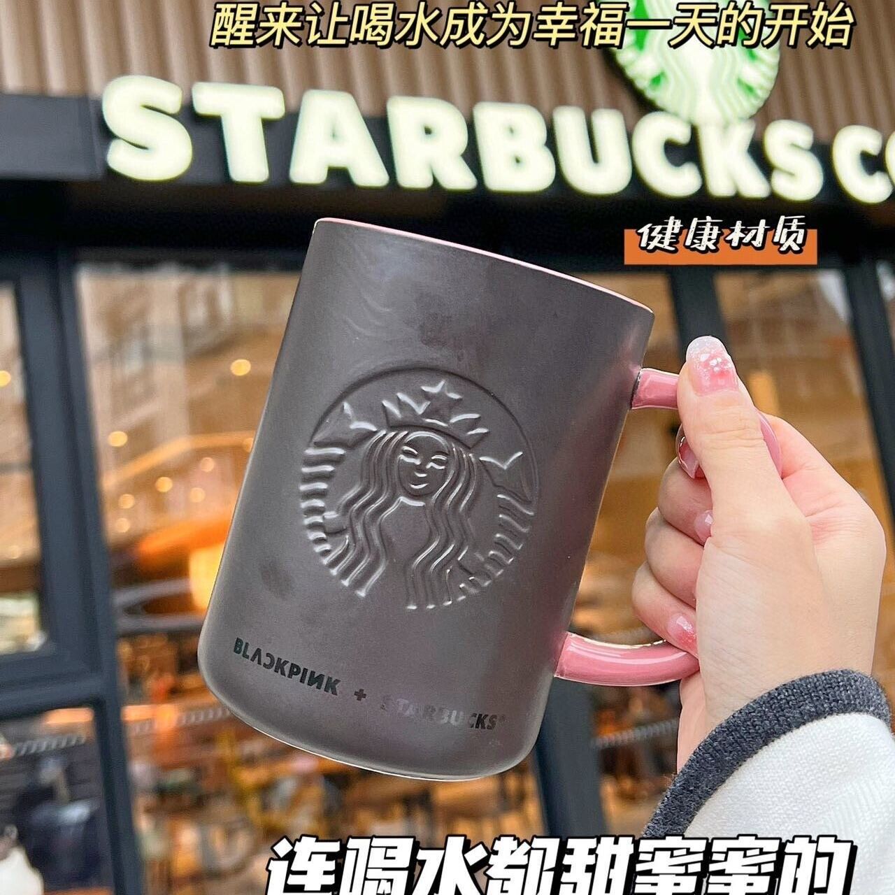 2023 New Starbucks Blackpink Thailand Coffee Mug Ceramic Cup Christmas Gift 12oz
