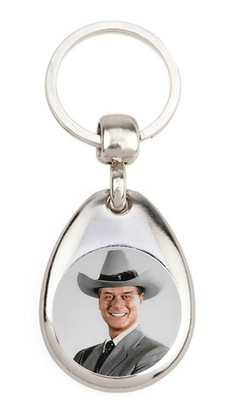 JR Dallas Larry Hagman Metal Keychain