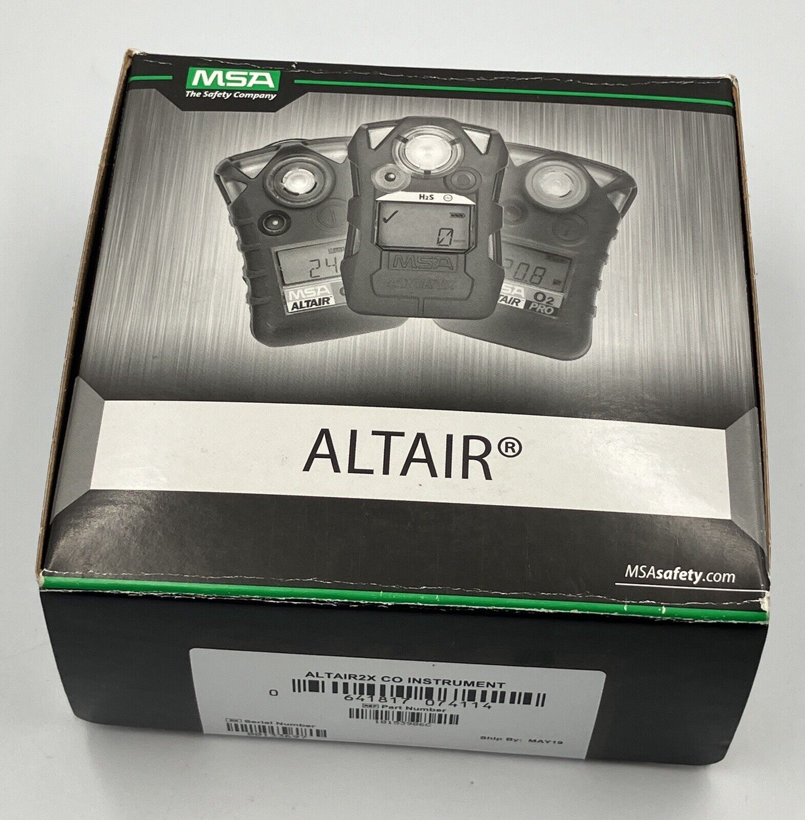 MSA Altair 2X Single Gas CO Detector (Part Number 10074137c) - Open Box