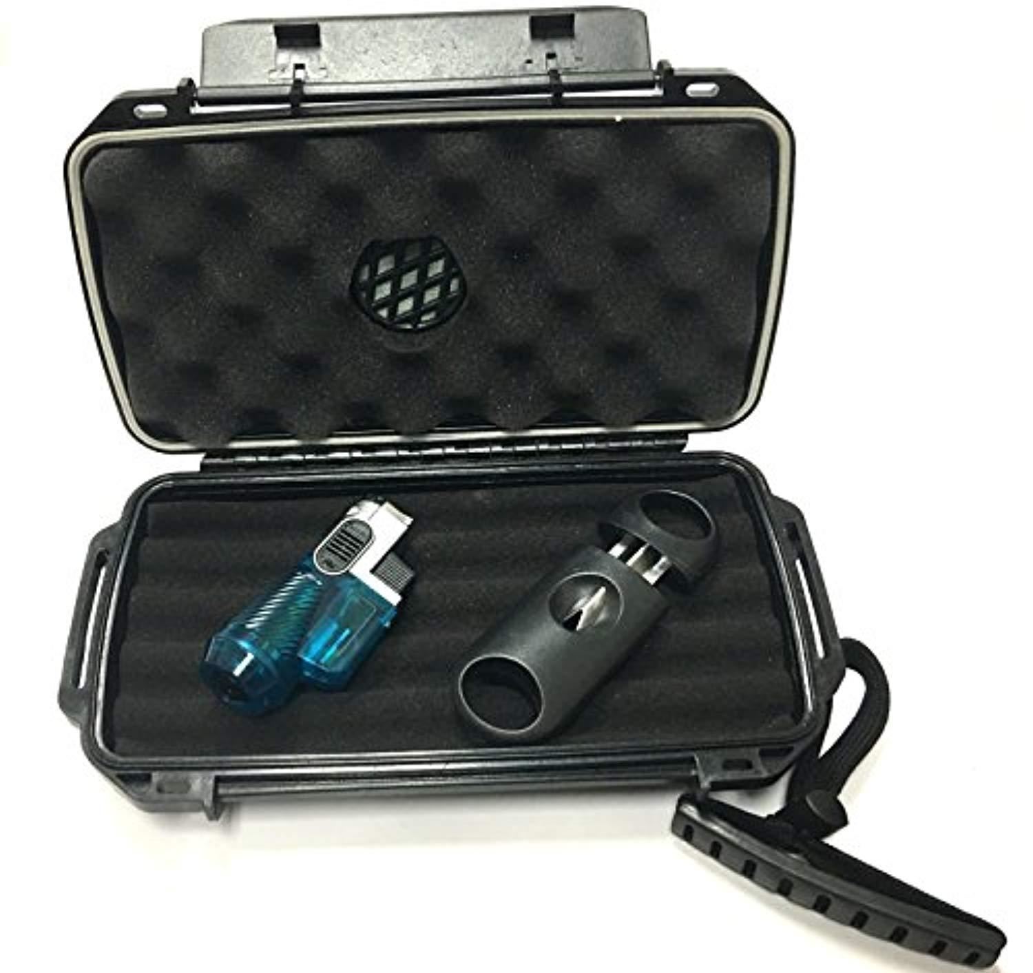 F.e.s.s Fess Trident Gift Set Travel Cigar Humidor Waterproof Holder Case