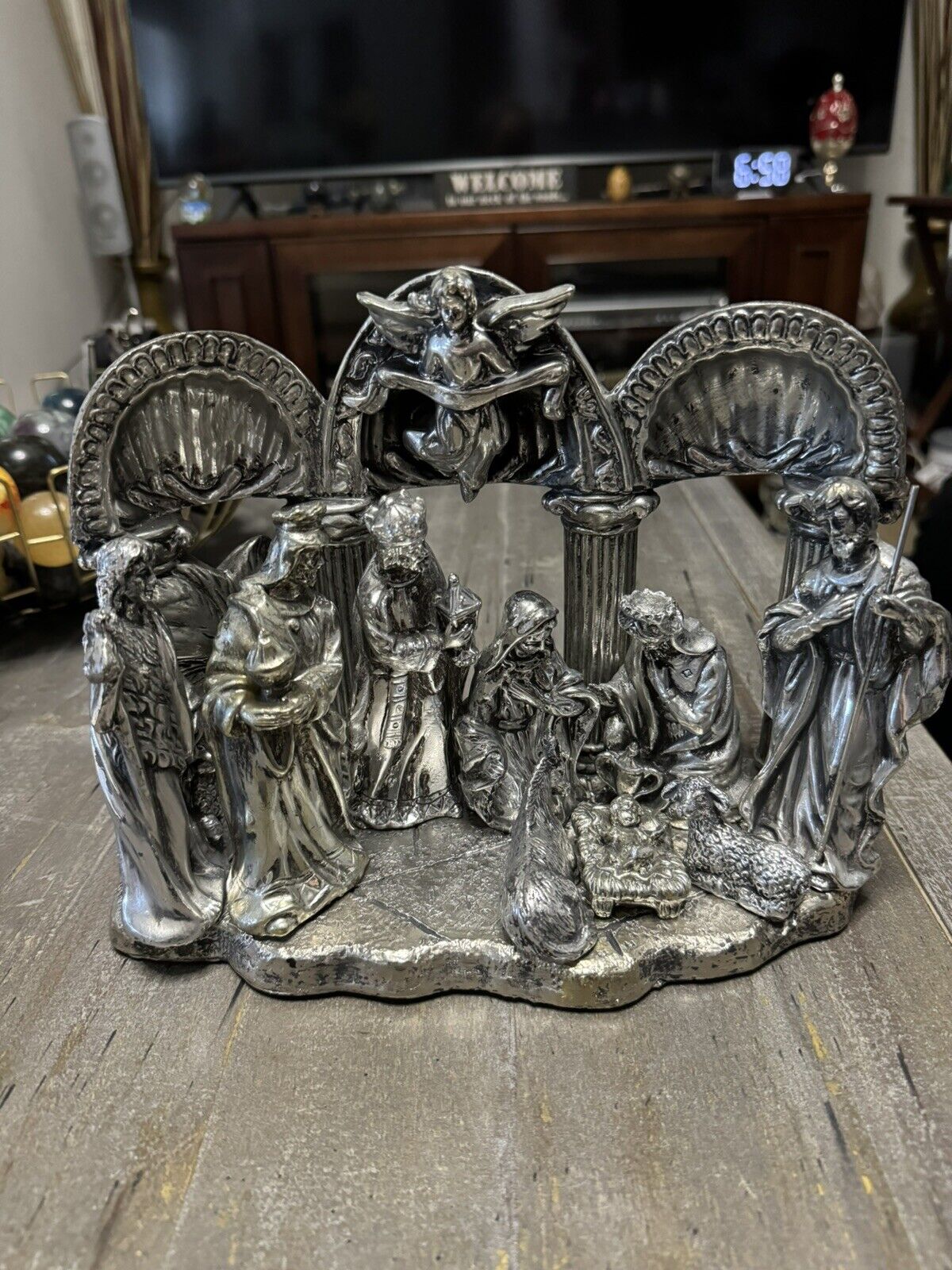 International Silver Company Silver Plated 10Pc Christmas Nativity Set #99118968