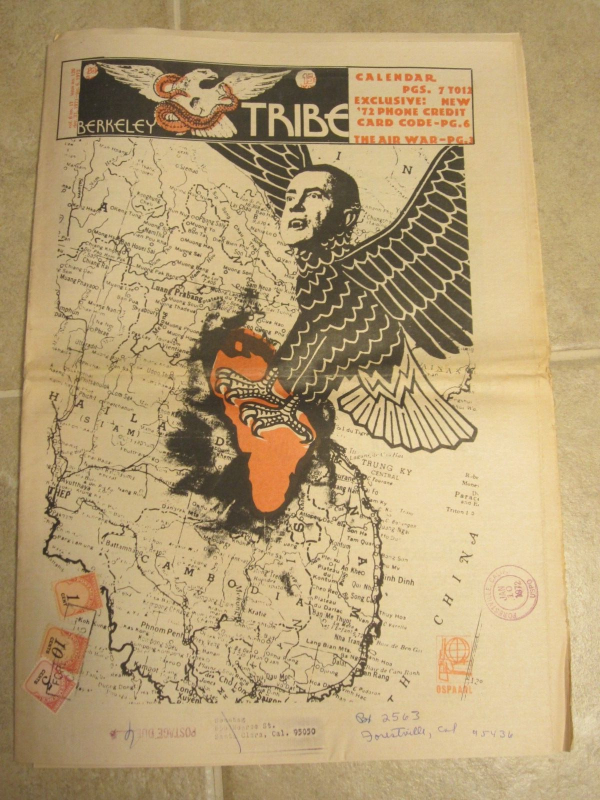 Berkeley Tribe Newspaper December 1971 Vietnam Cambodia Laos My Lai Massacre