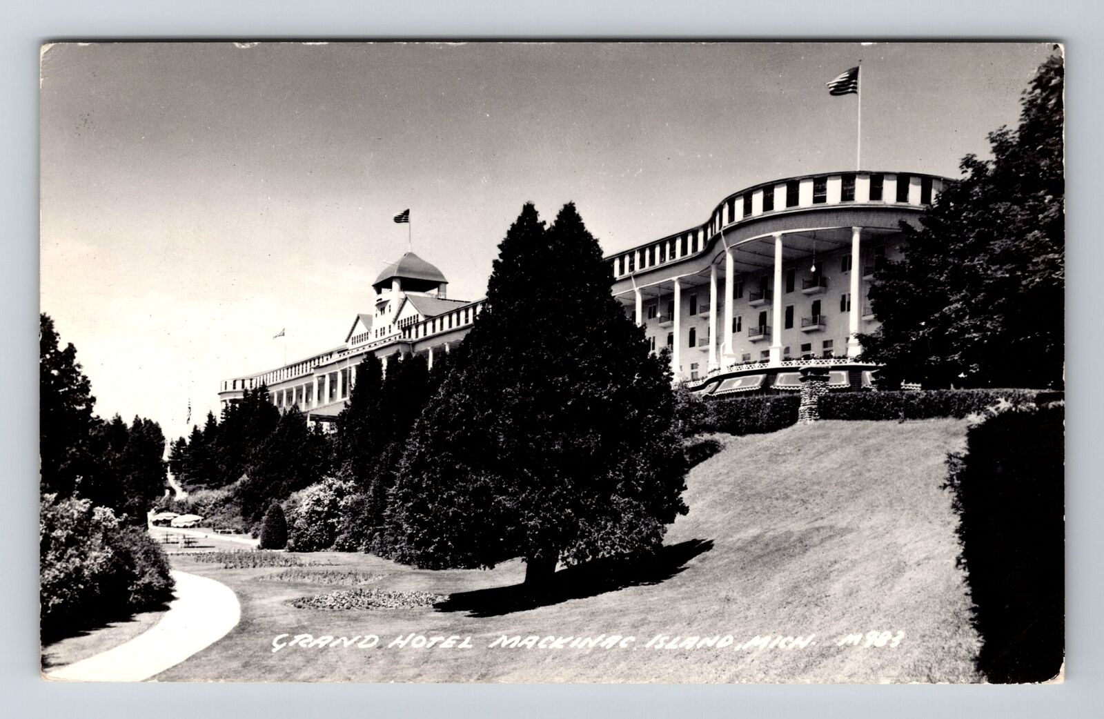 Mackinac Island MI-Michigan RPPC, Grand Hotel, Real Photo c1949 Vintage Postcard
