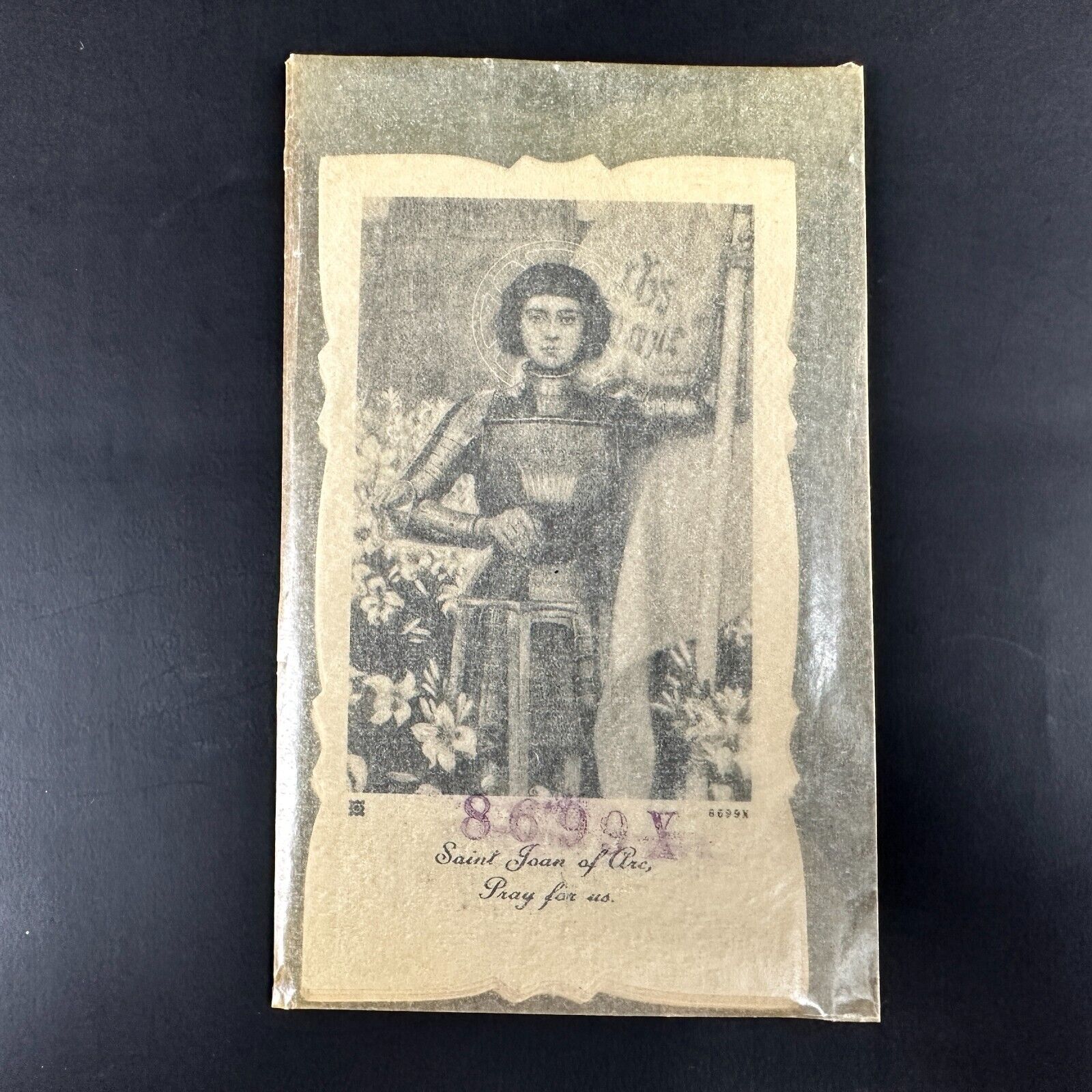 Vintage JOAN OF ARC Holy Card Prayer (LOT x12) Patron Saint of France 1930s MI