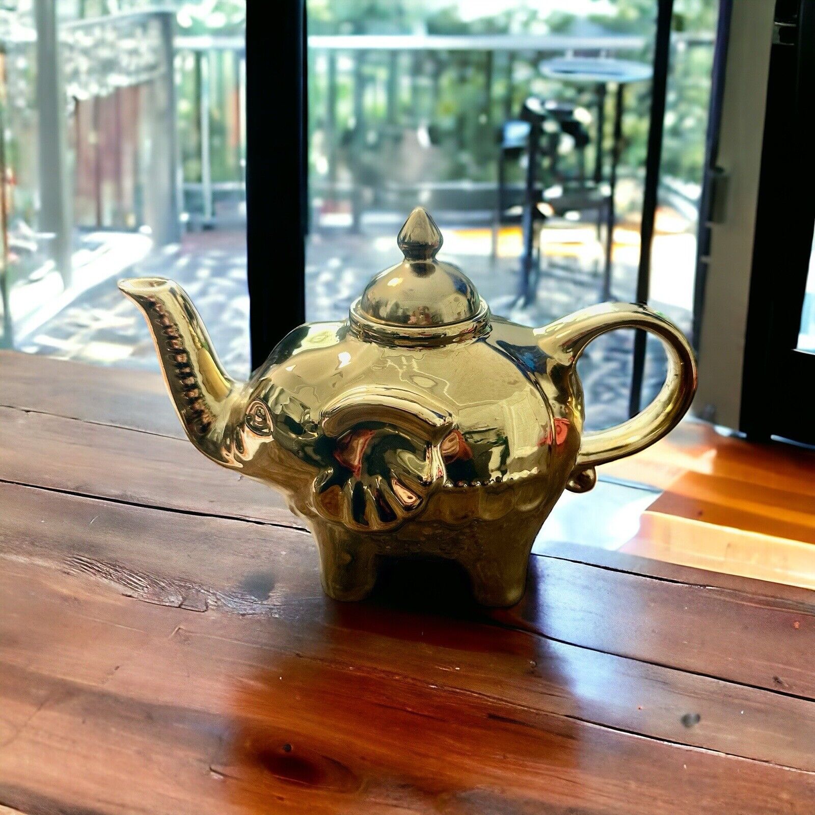 Gold BIA Cordon Blue Elephant Teapot 