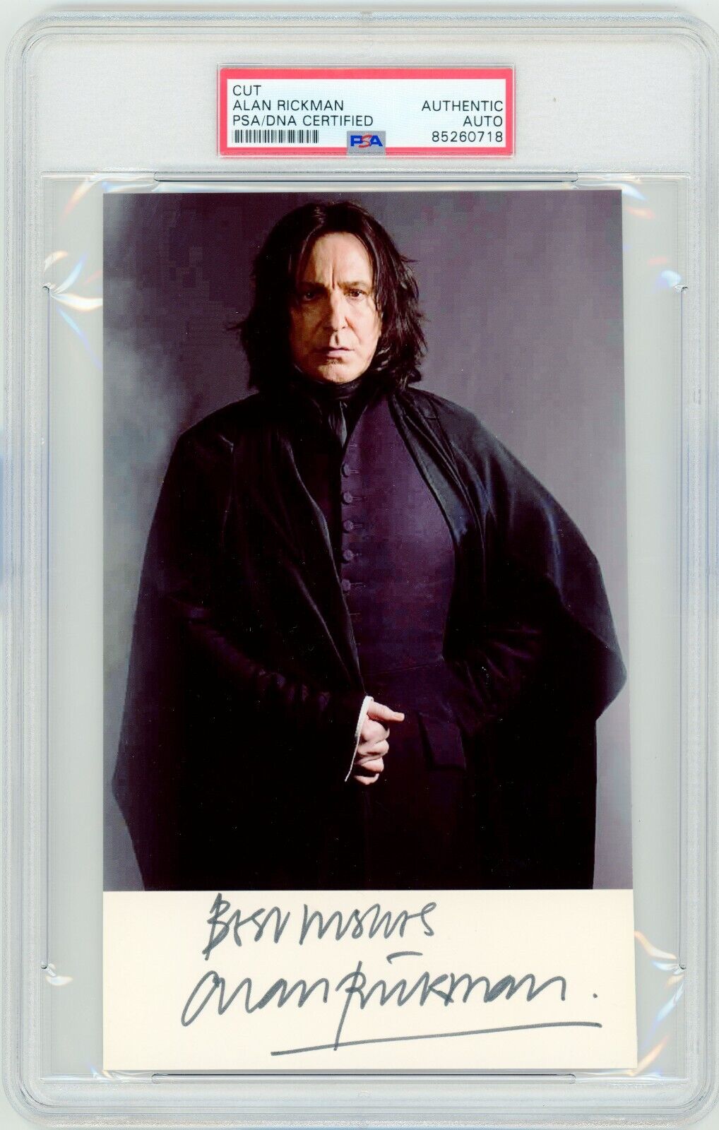 Alan Rickman ~ Signed Autographed Harry Potter Severus Snape ~ PSA DNA Encased