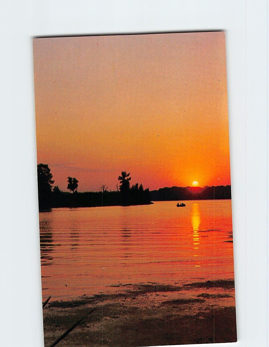 Postcard Evening Sunset Scene