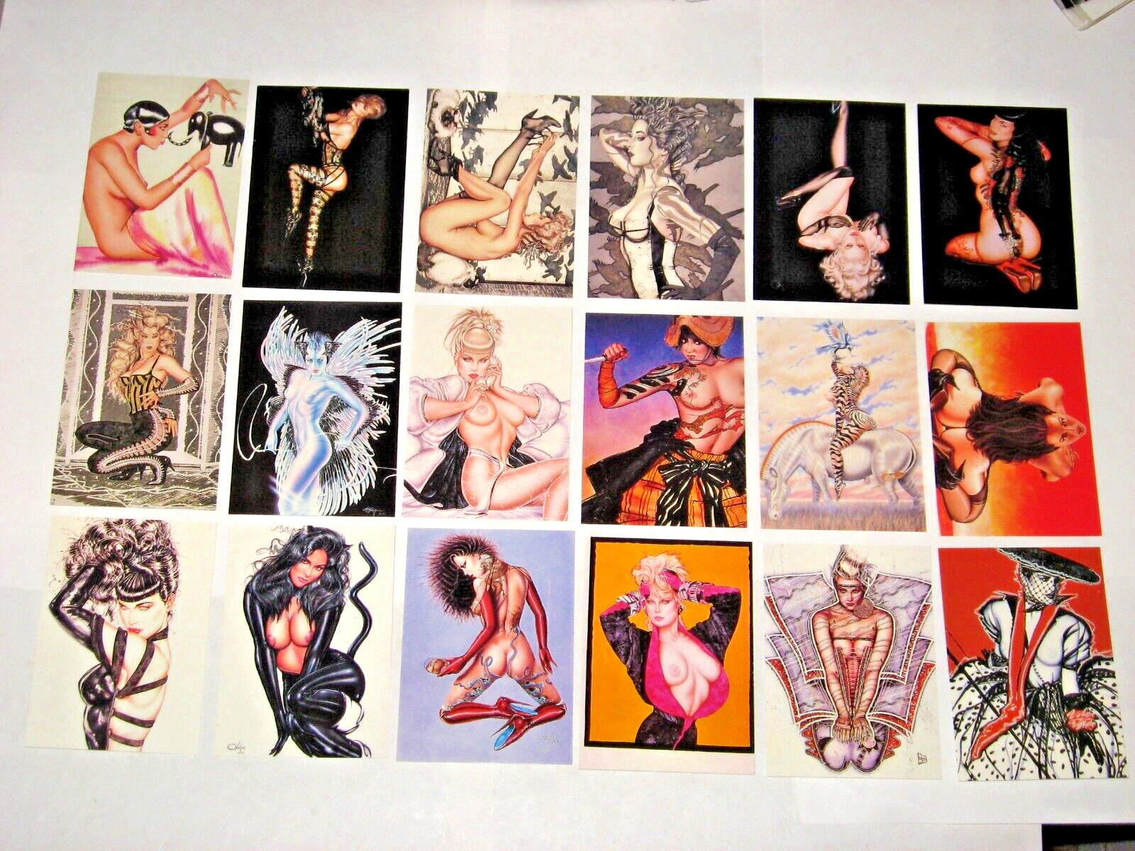 1992 OLIVIA SERIES 1 PIN UP COMIC IMAGES COMPLETE BASE 90 CARD SET DE BERARDINIS