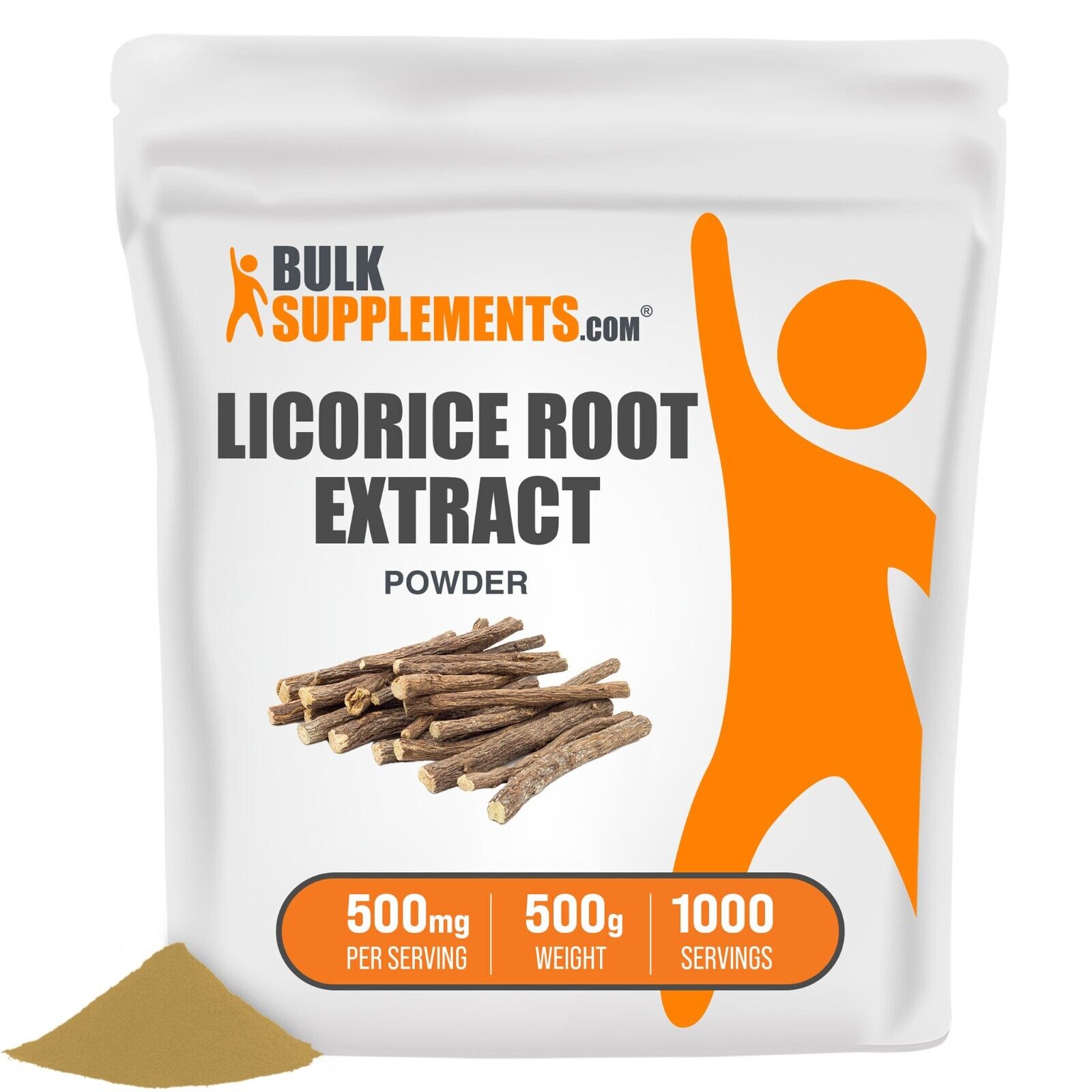 BulkSupplements Licorice Root Extract Powder - 500 mg Per Serving