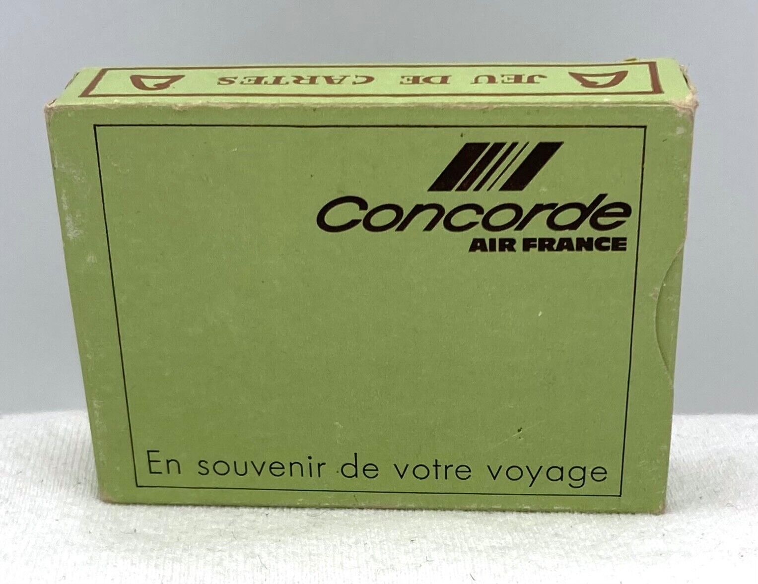 Vintage Concorde Air France Playing Card Deck Philosophers Gayant Green Box
