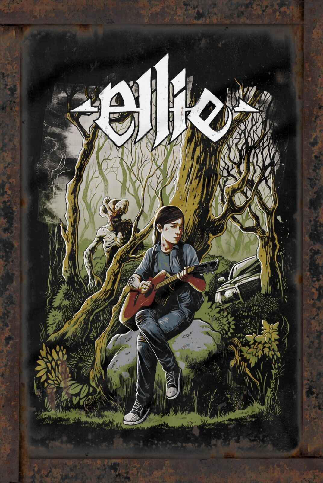 Ellie The Last of Us 8x12 Rustic Vintage Style Tin Sign Metal Poster