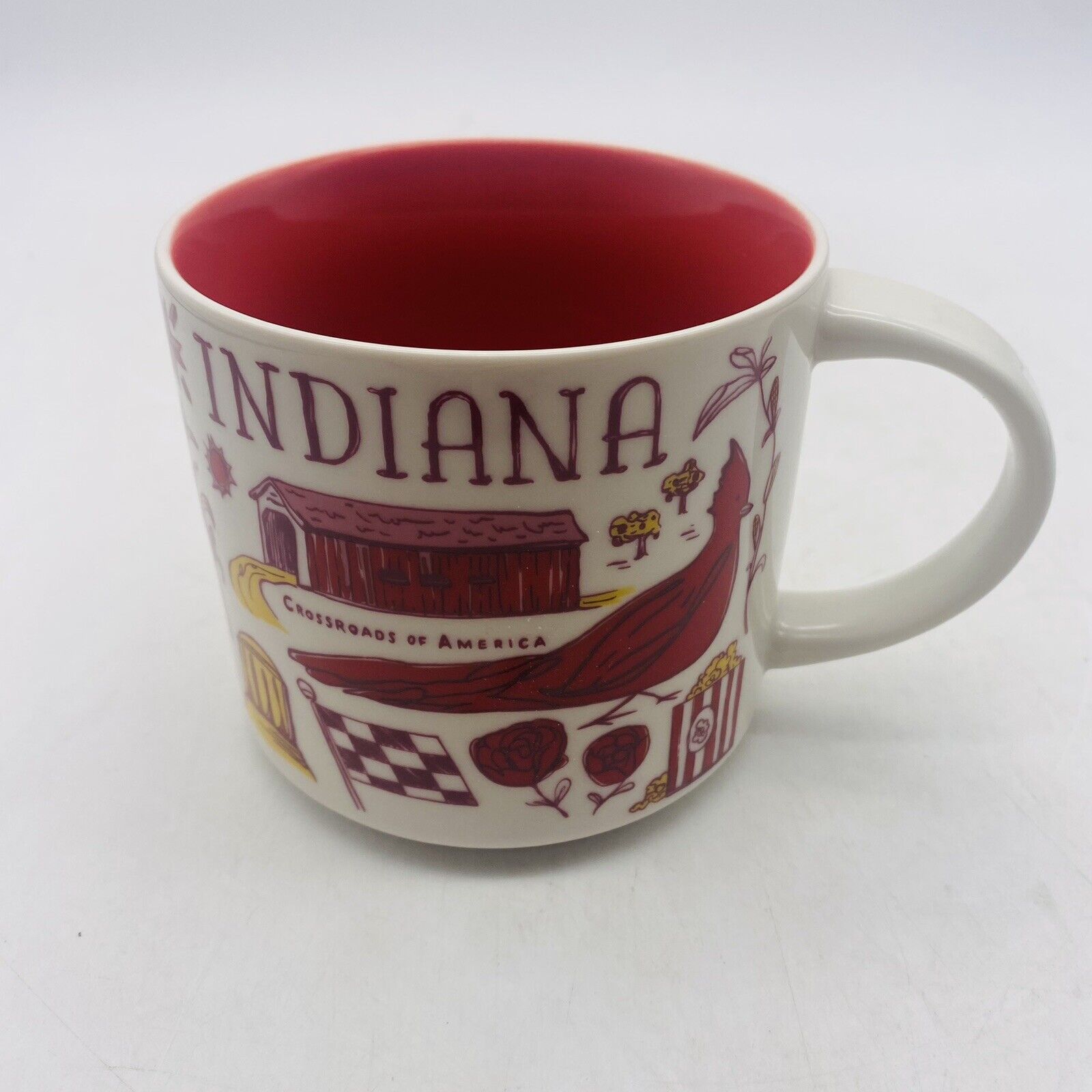 Starbucks Been There Series Indiana Mug 2018 Red Across the Globe Coffee Cup