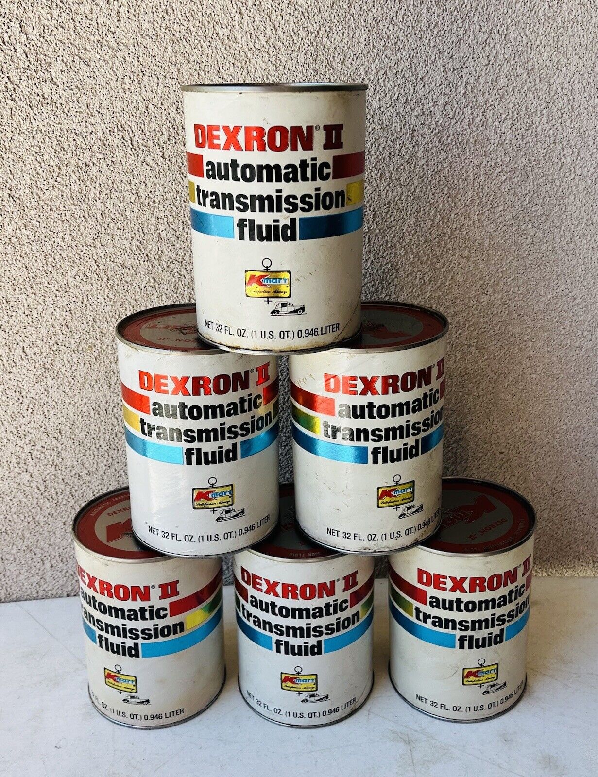 Dexron 2 Automatic Transmission Fluid Vintage Kmart 1 Quart Full lot of 6