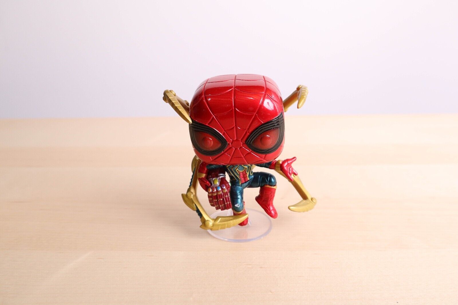 Funk Pop Iron Spider Nano Gauntlet Marvel Avengers Endgame #574 Loose W/ Stand