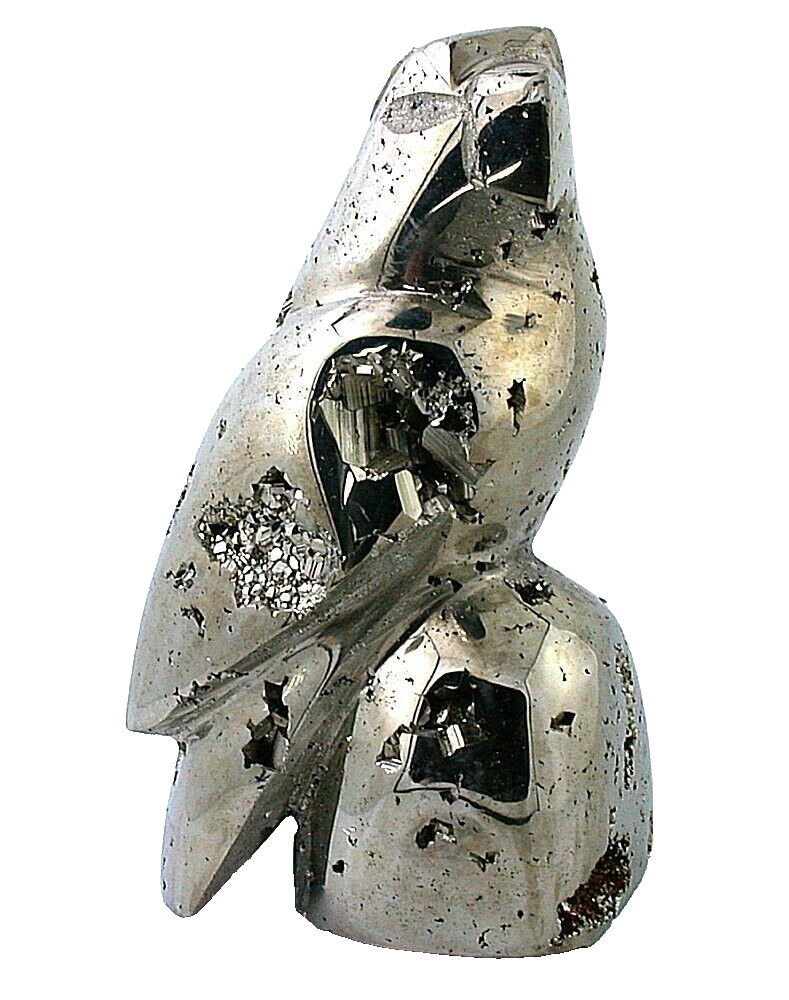 Pyrite Abstract Parrot Handmade Polished Carved 13.7 Ounce 3 3/5 Inch EB48/13024