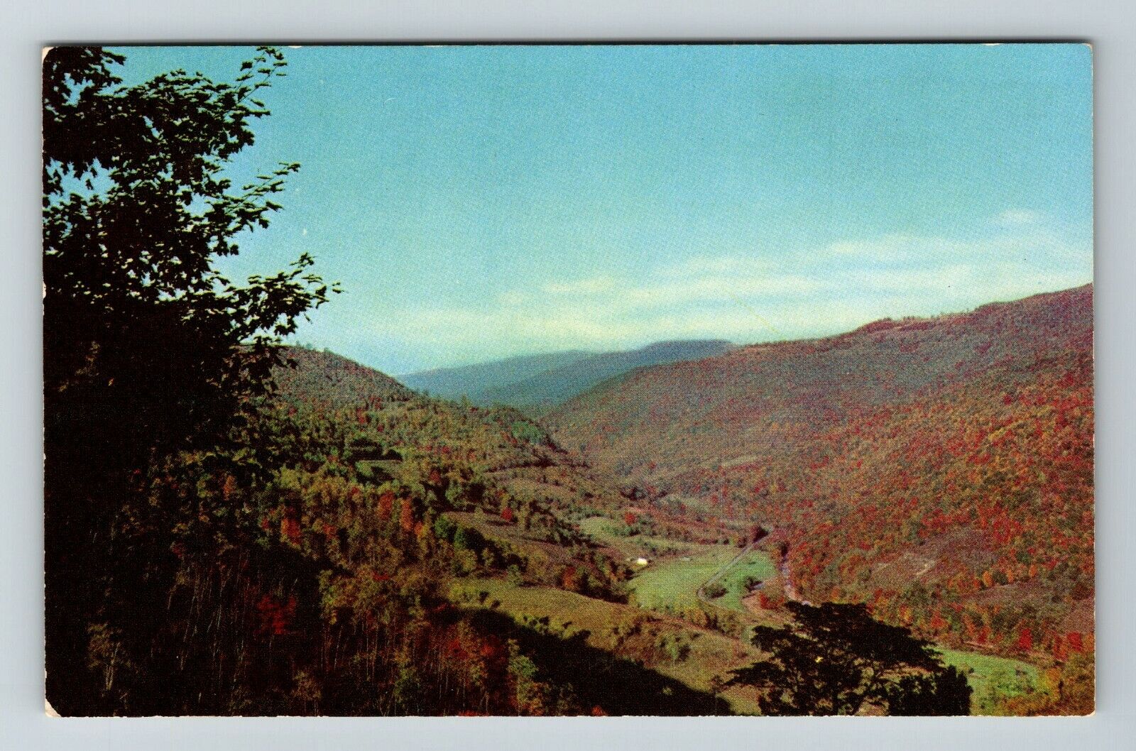 Autumn Scene In West Virginia  Vintage Souvenir Postcard