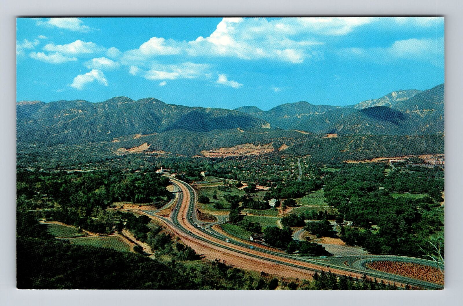 La Canada CA-California, Foothill Blvd, Flintridge Hills, Vintage Postcard